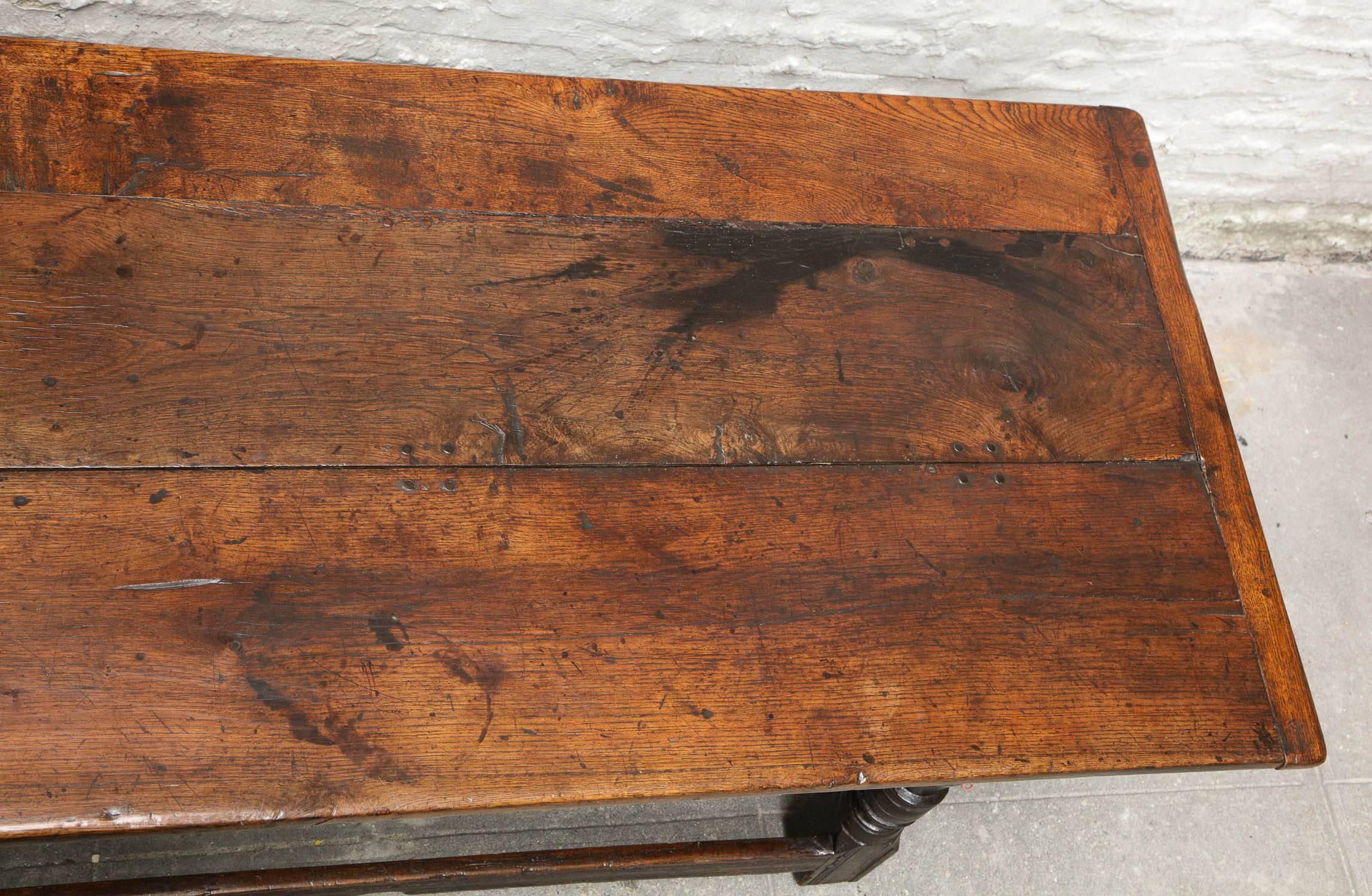 Baroque 17th Century Welsh Oak Refectory Table