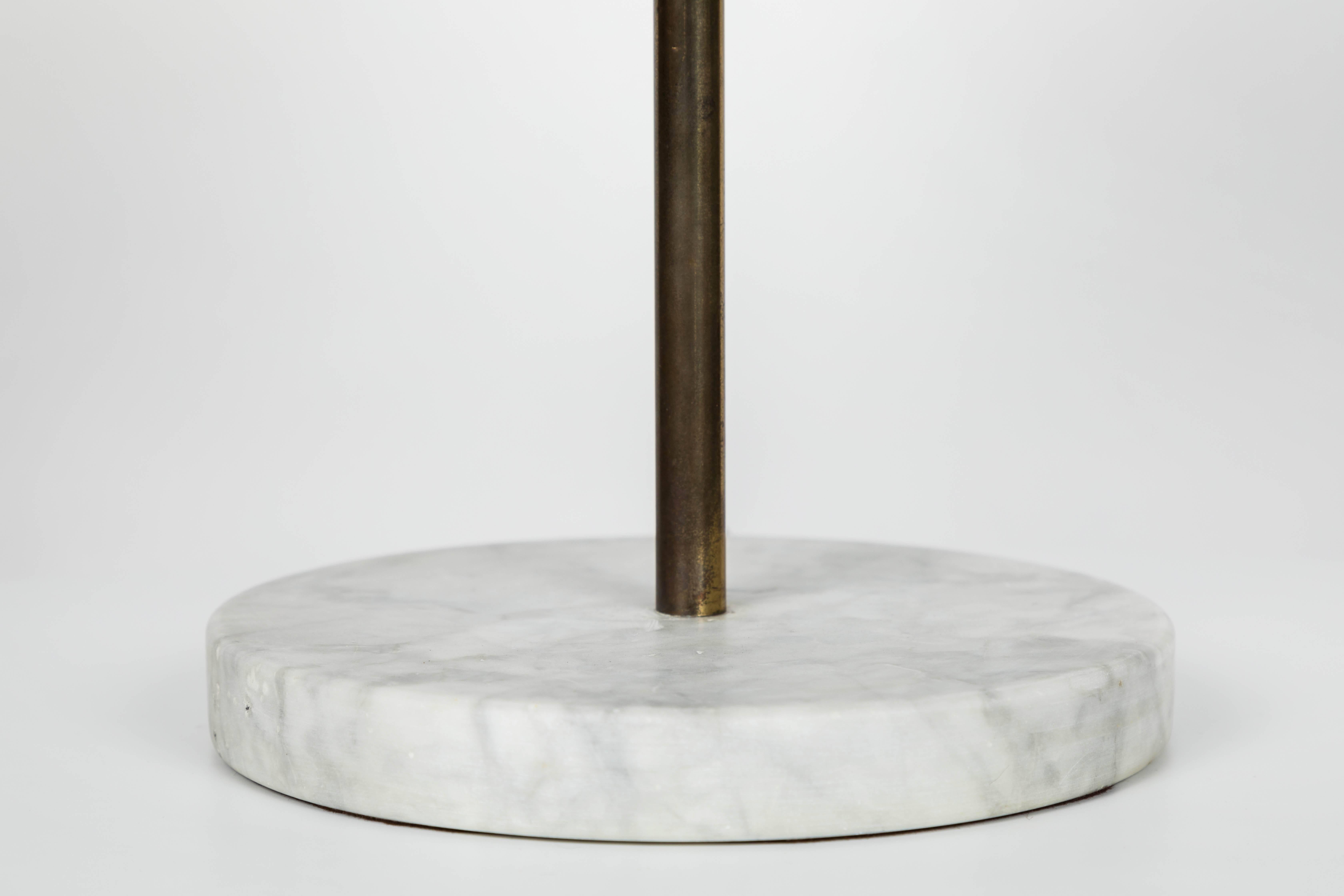 Rare 1960s Sergio Mazza Brass and Marble Table Lamp for Artemide 3