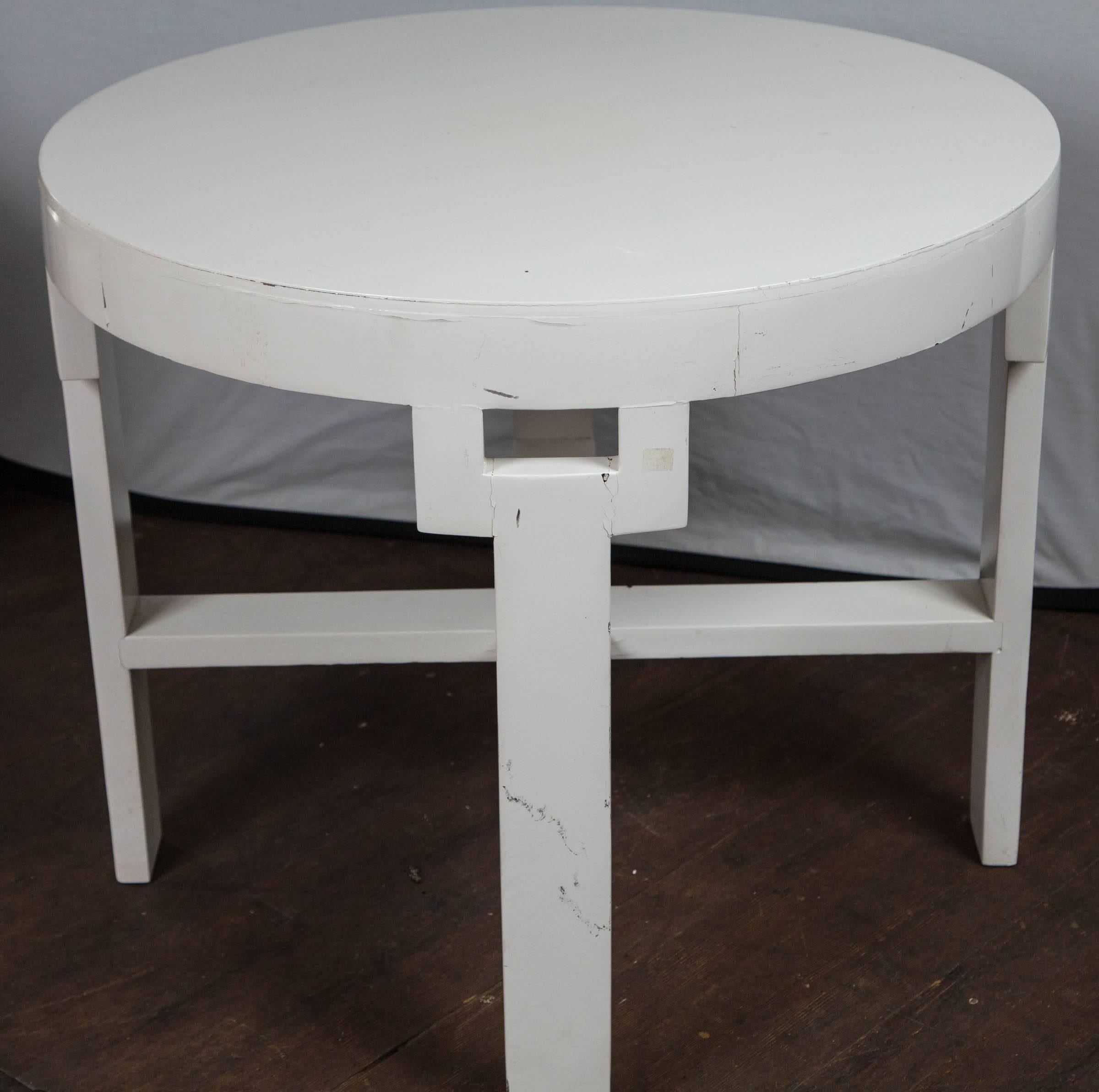 American Authentic Dorothy Draper Round Side Table Custom-Made for the Greenbrier Resort