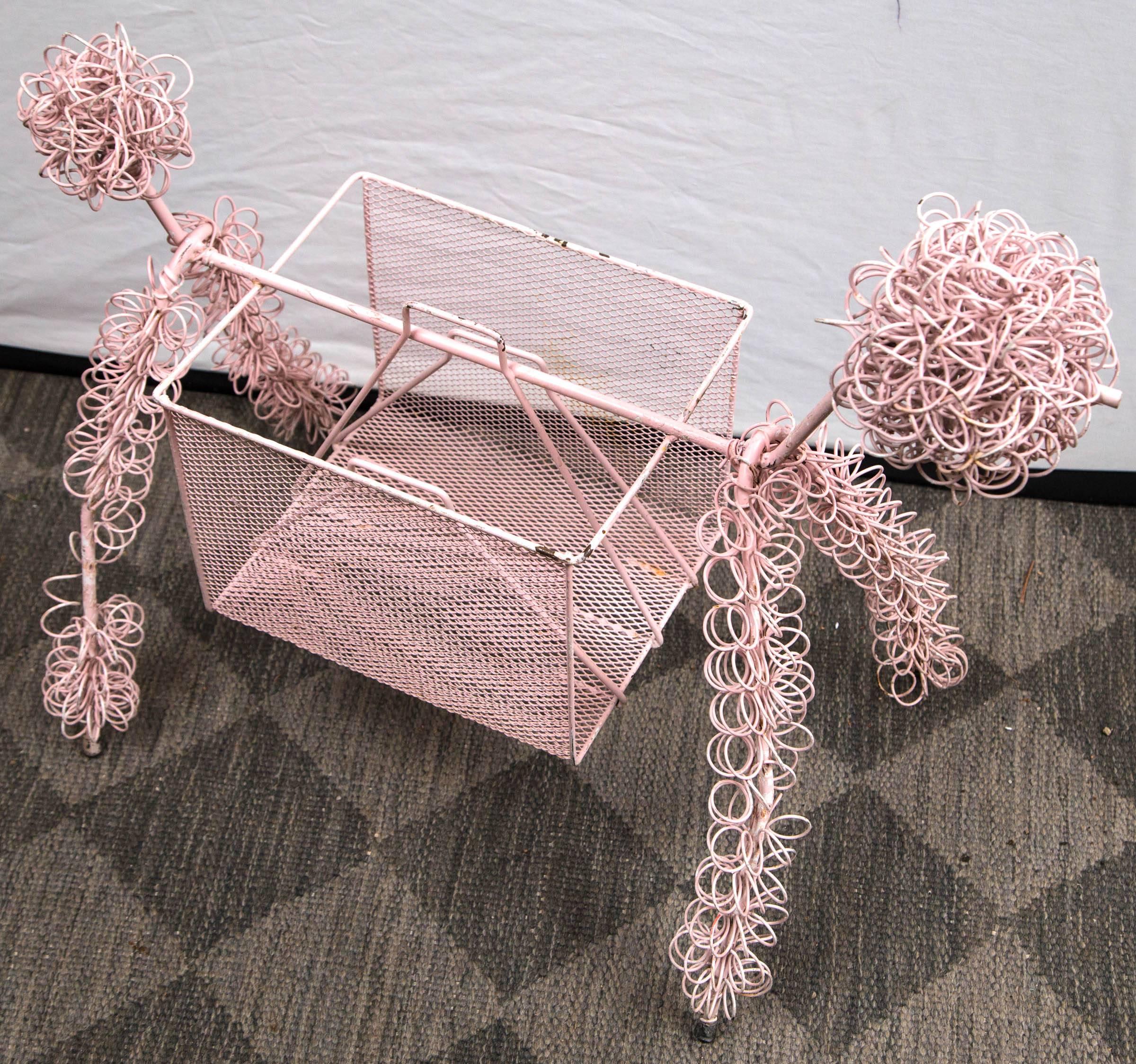 Frederick Weinberg pink poodle metal wire magazine Stand. Darling!