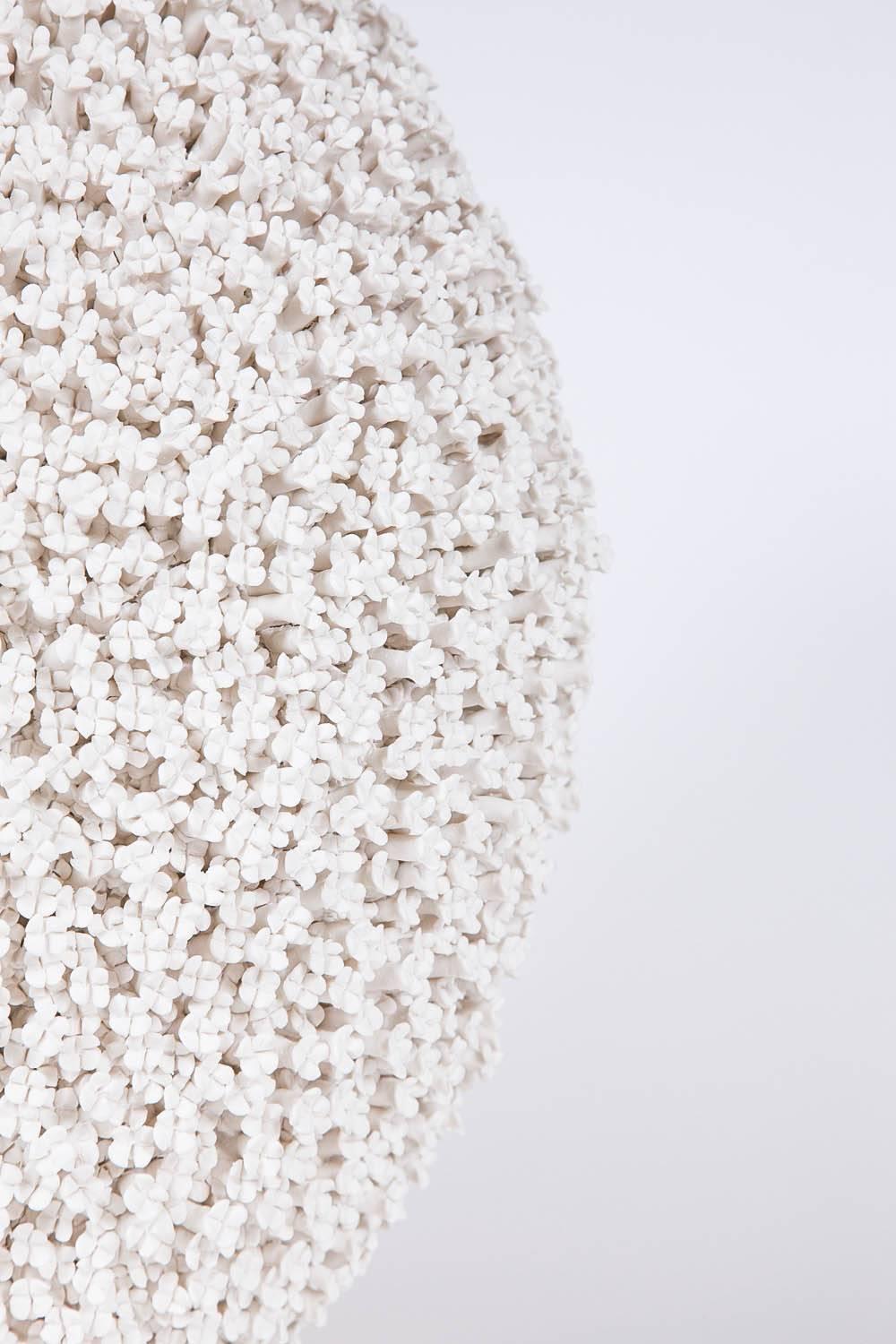 Organic Modern Daphne Vase, a unique floral porcelain sculptural vessel by Vanessa Hogge