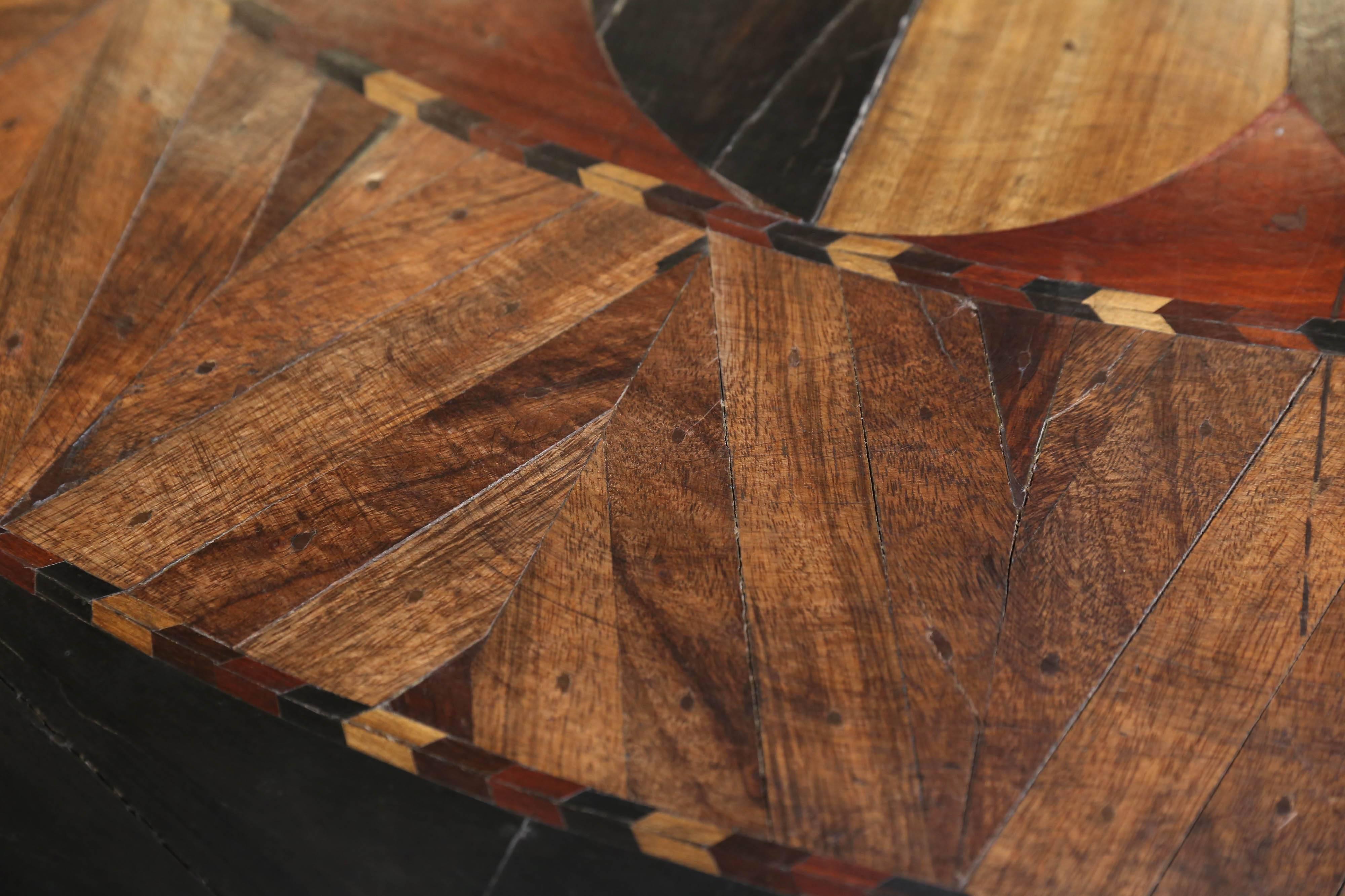 Solid Ebony Hexagonal Specimen Wood Table from Sri Lanka For Sale 1