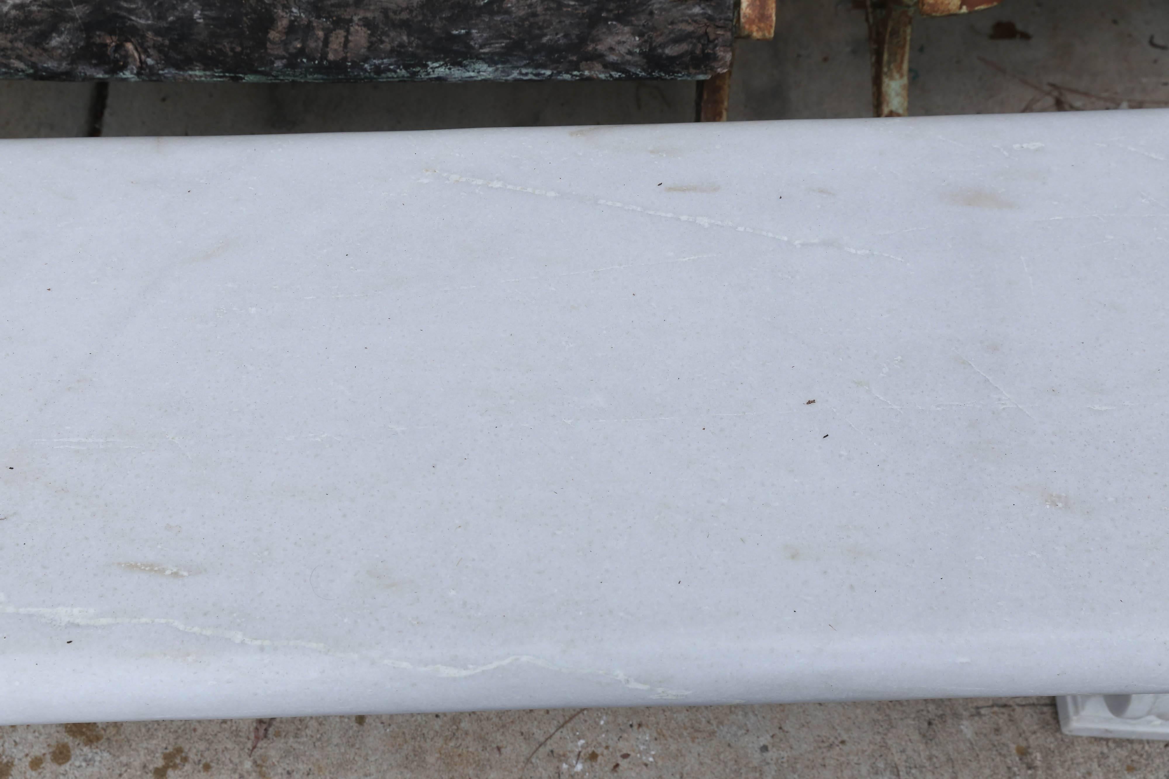 Asian Midcentury Marble Garden Bench from a Park