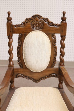 Pair of 1850s Solid Satinwood Armchairs from Galle District of Sri Lanka