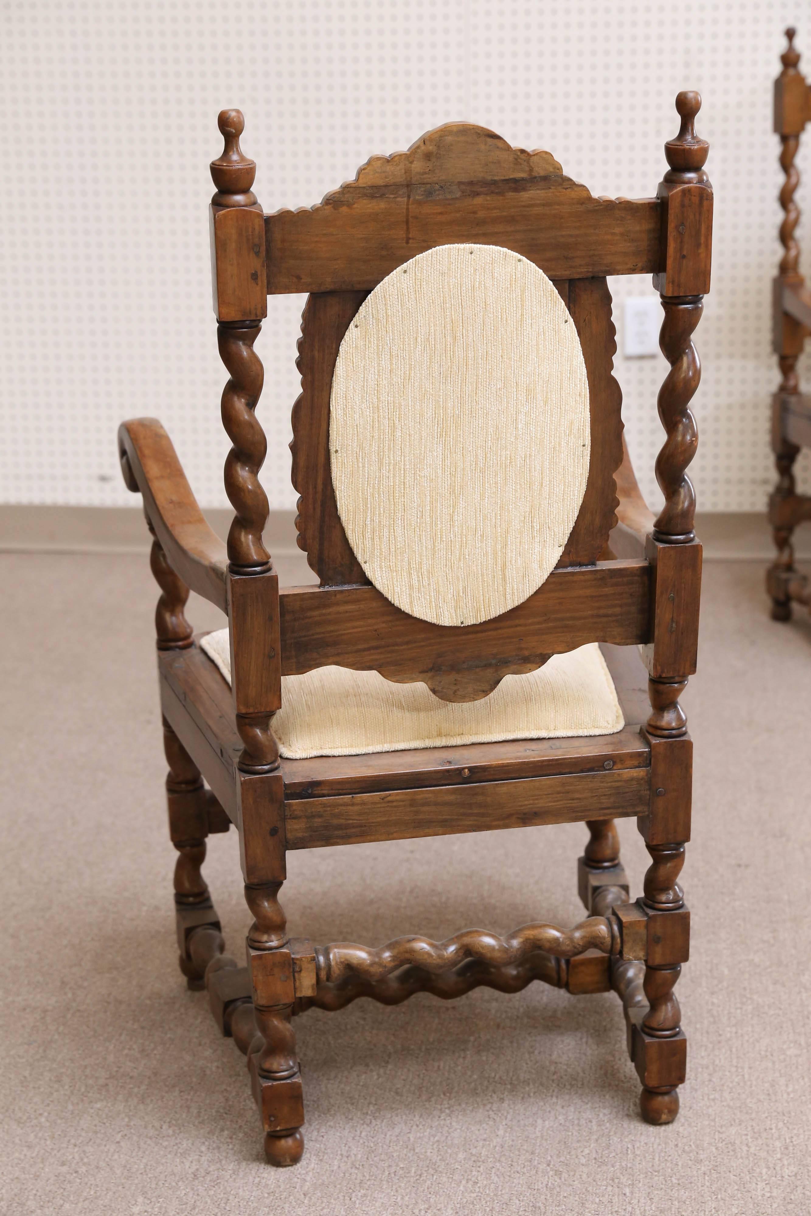 Pair of 1850s Solid Satinwood Armchairs from Galle District of Sri Lanka For Sale 2