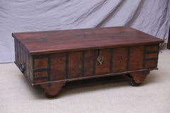 Large Teak Wood Early 19th Century Dowry Chest