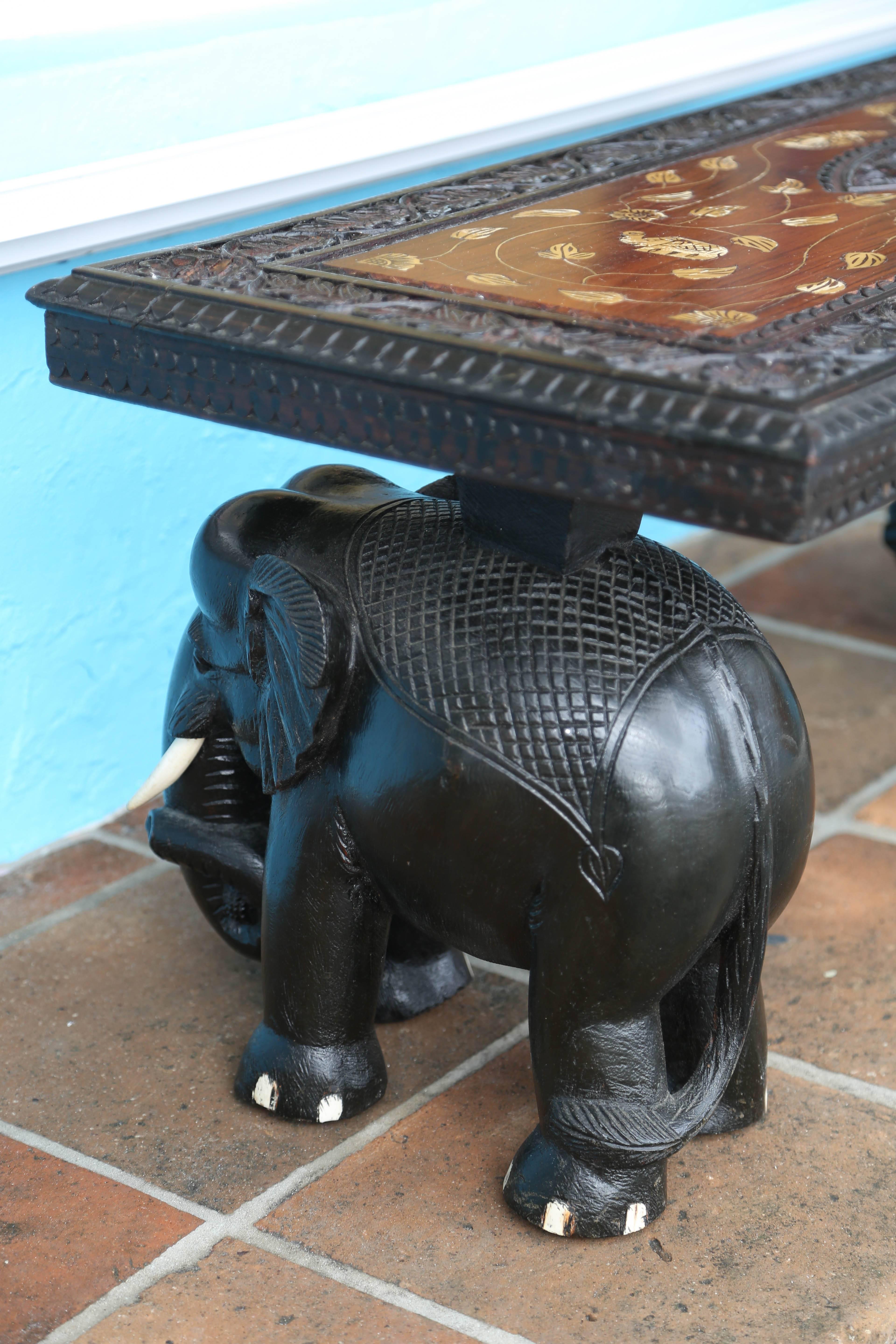 Anglo-Indian Elephant Motif Cocktail Table 2