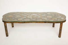 Laverne Fragonard Table with Amethyst Stones and inlayed mother of Pearl