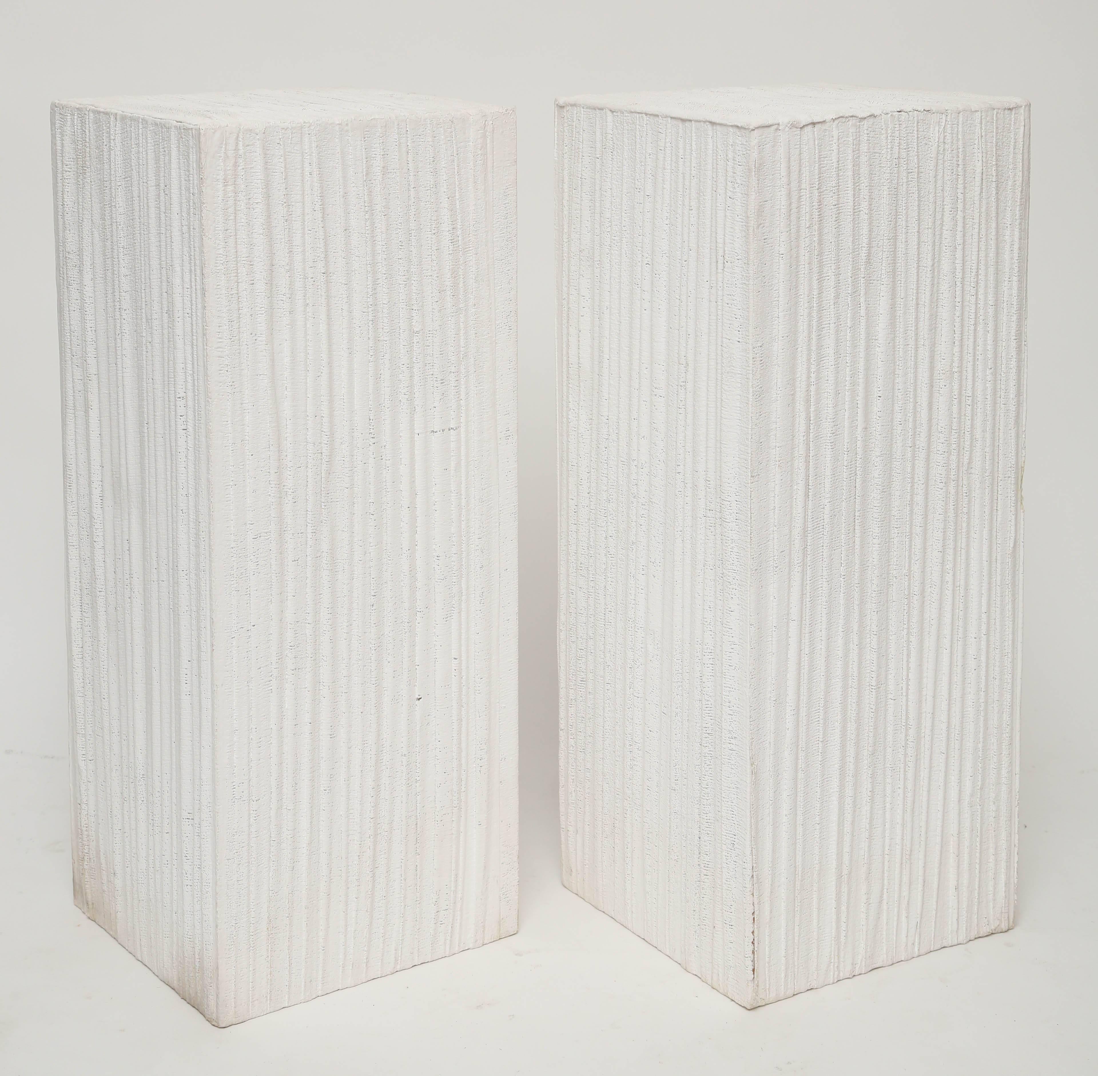 Glazed folded linen-gauze pedestals. Great form.