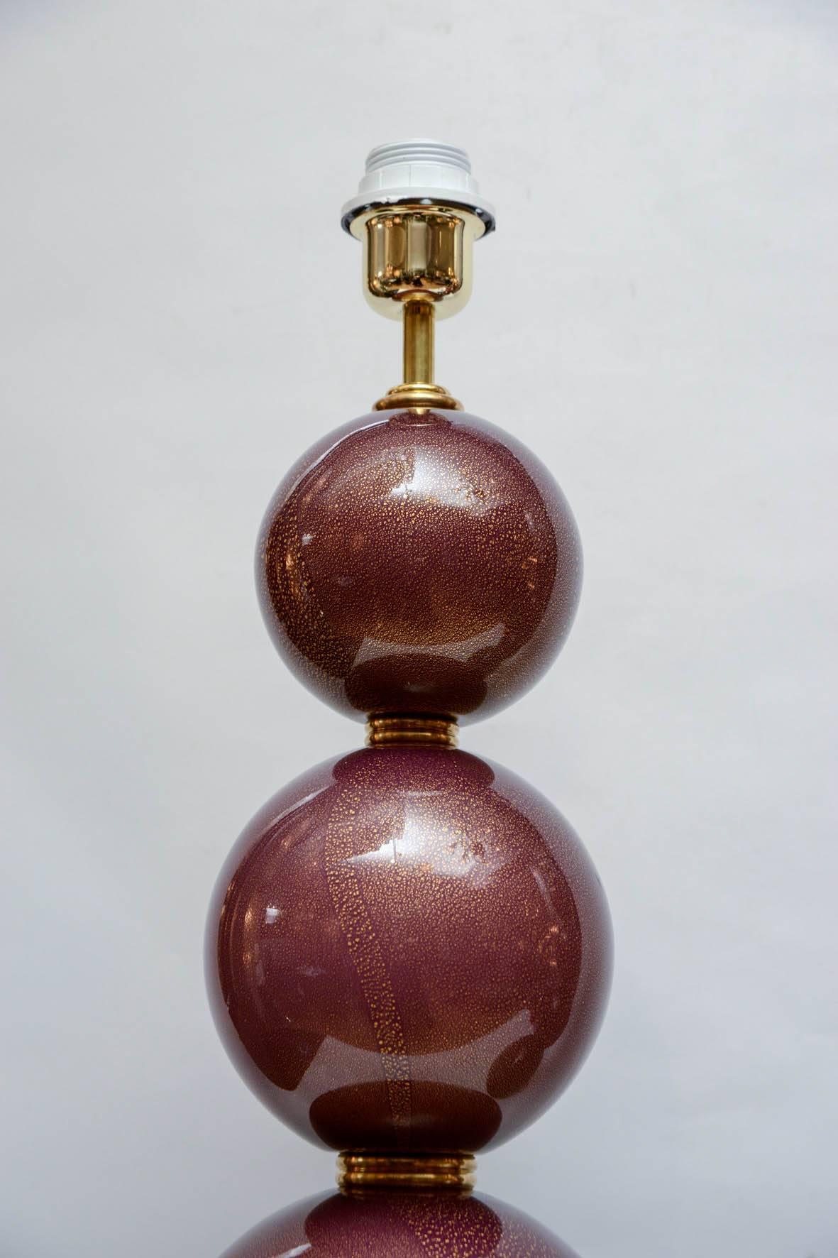 Late 20th Century Pair of Table Lamps in Murano Glass