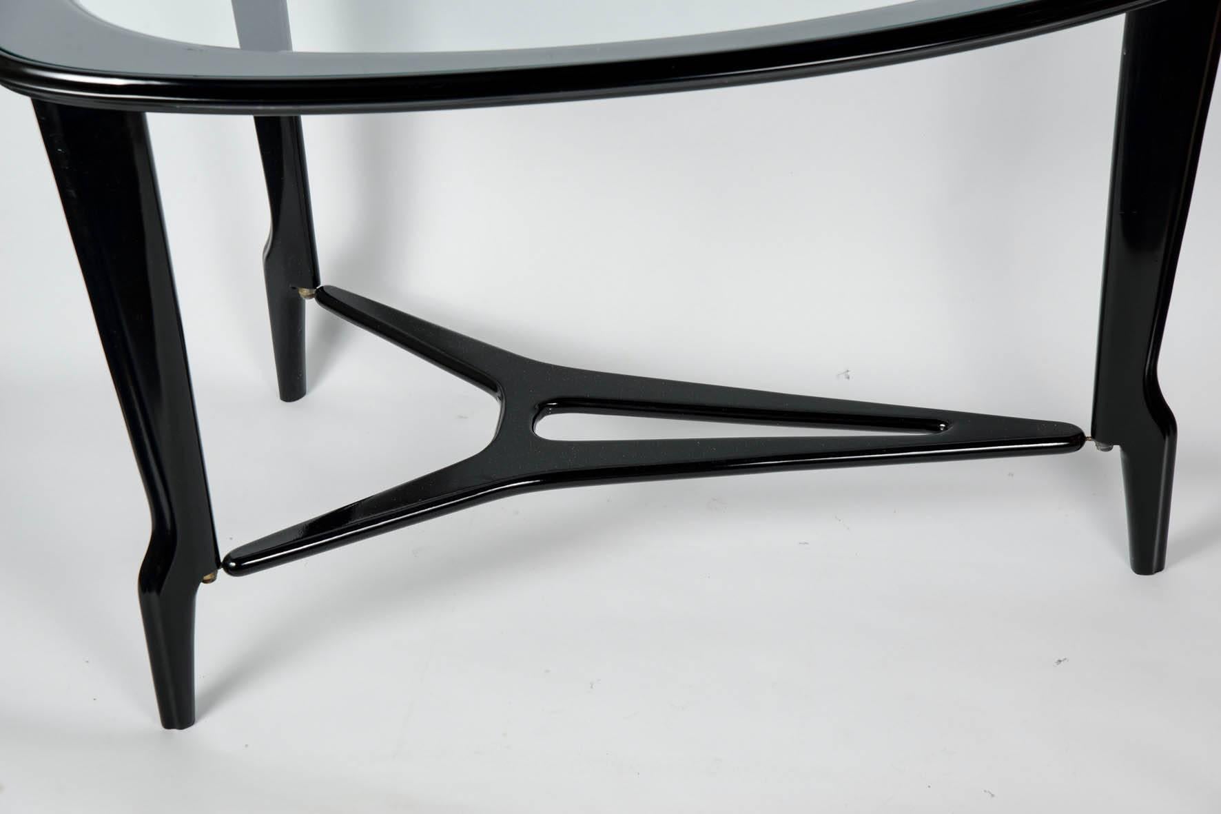 Glass Pair of 1950s Side Tables in the Style of Gio Ponti