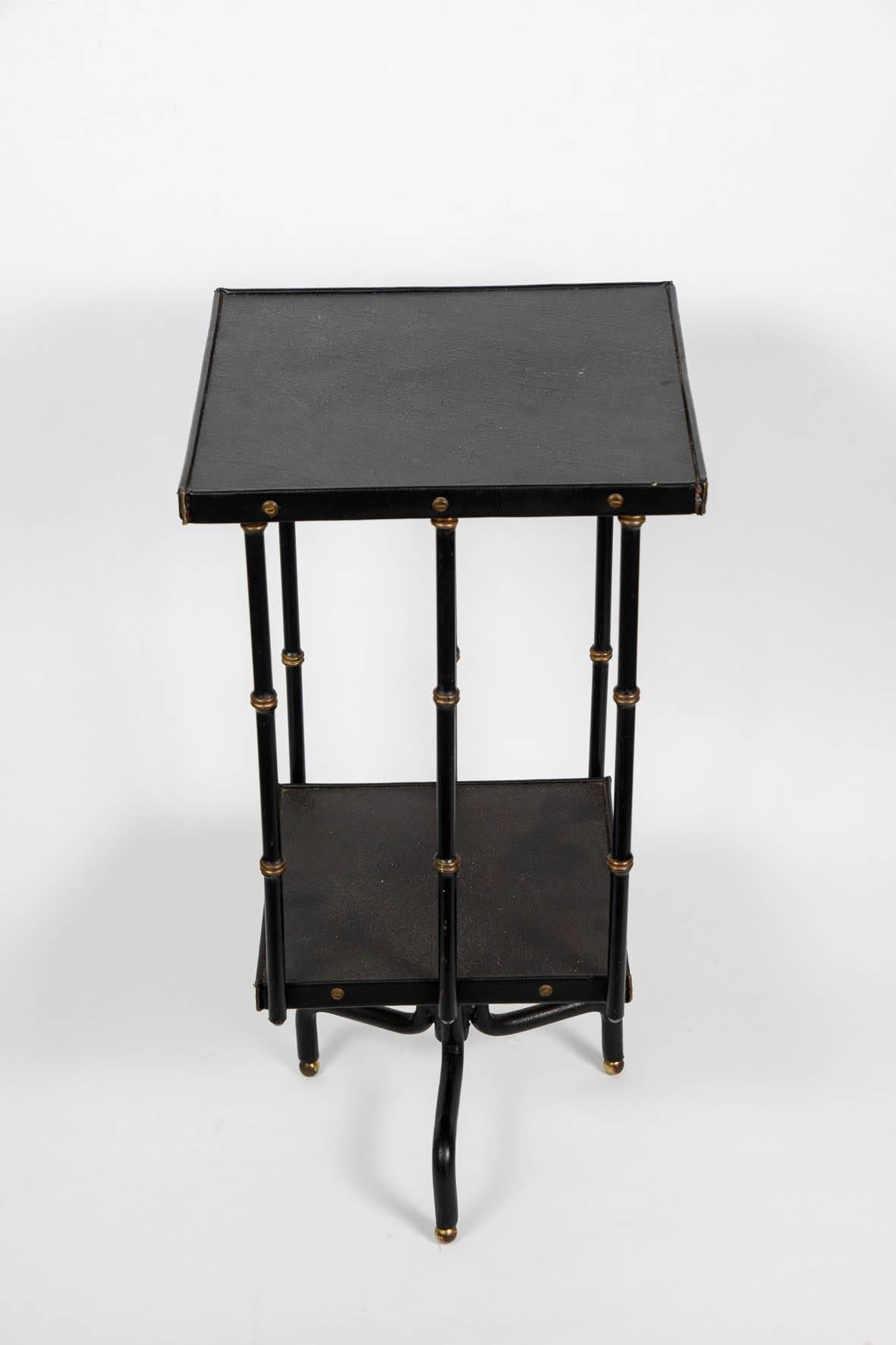 Metal Jacques Adnet Side Table