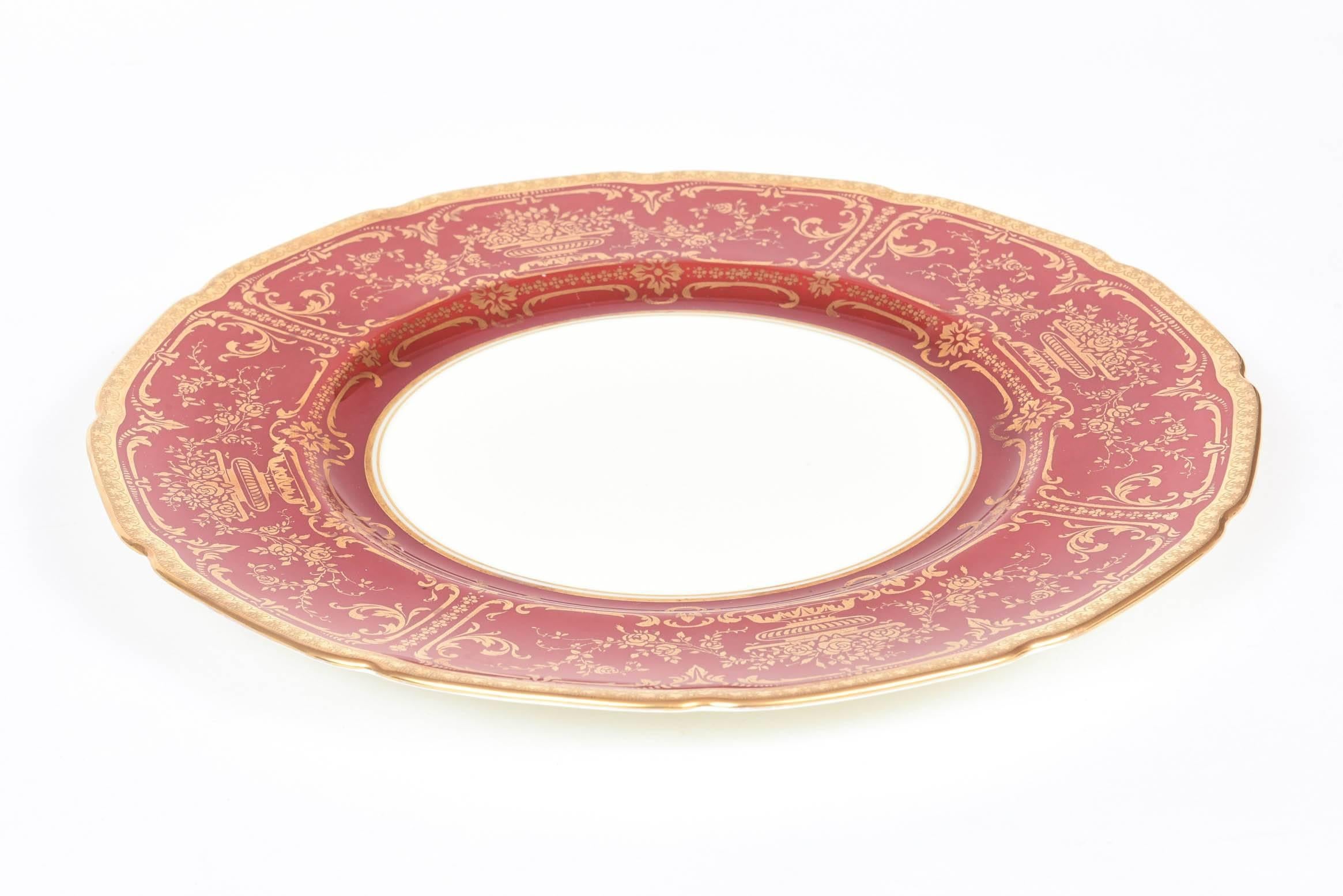 royal doulton plates with gold trim