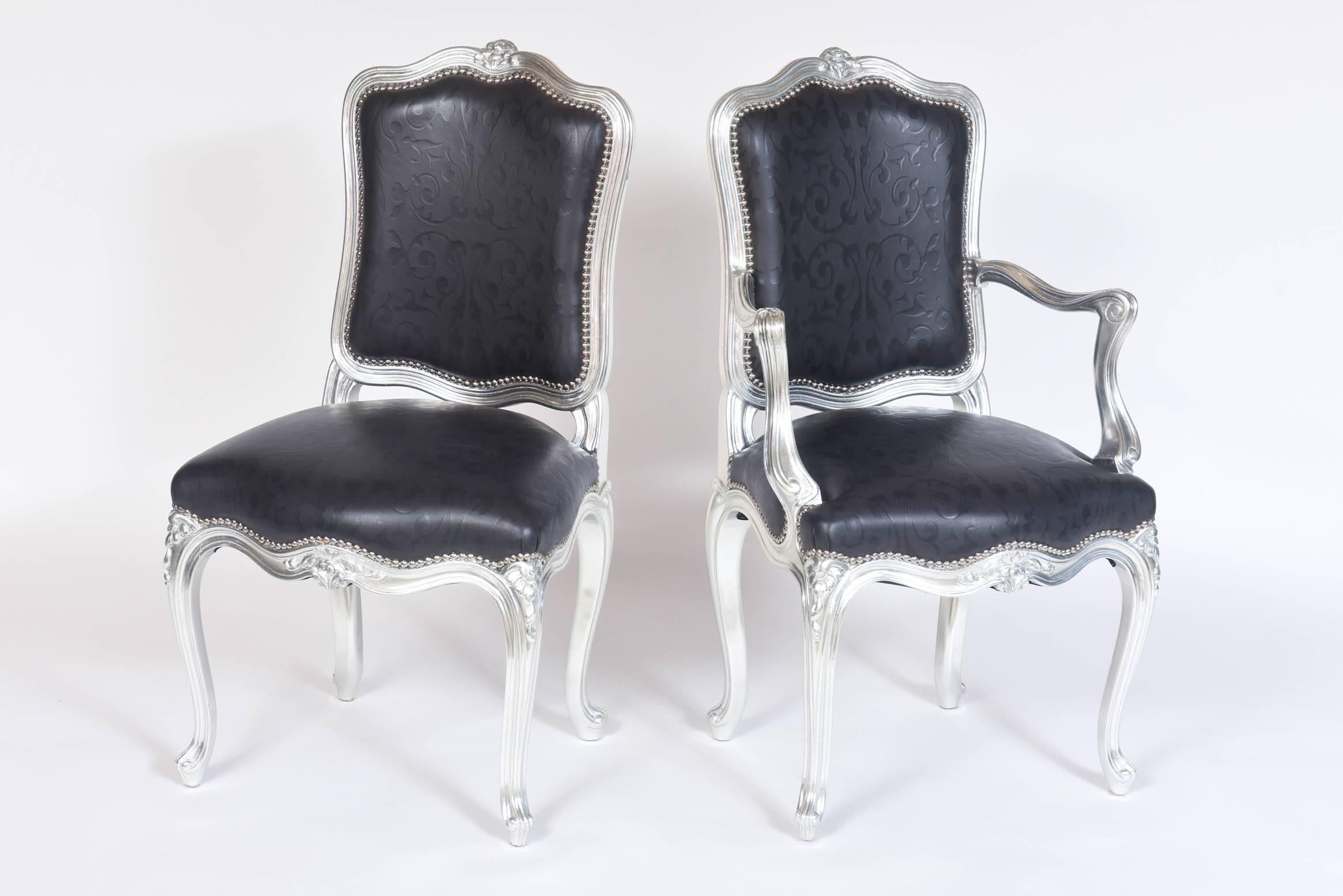 An impressive set of 12 dining chairs by the design architect Carlo Rampazzi, circa 1980.
Born in Ancona Italy in 1949, he graduated in interior decoration from Lugano and Paris.
His expertise is appreciated and recognized throughout Europe,