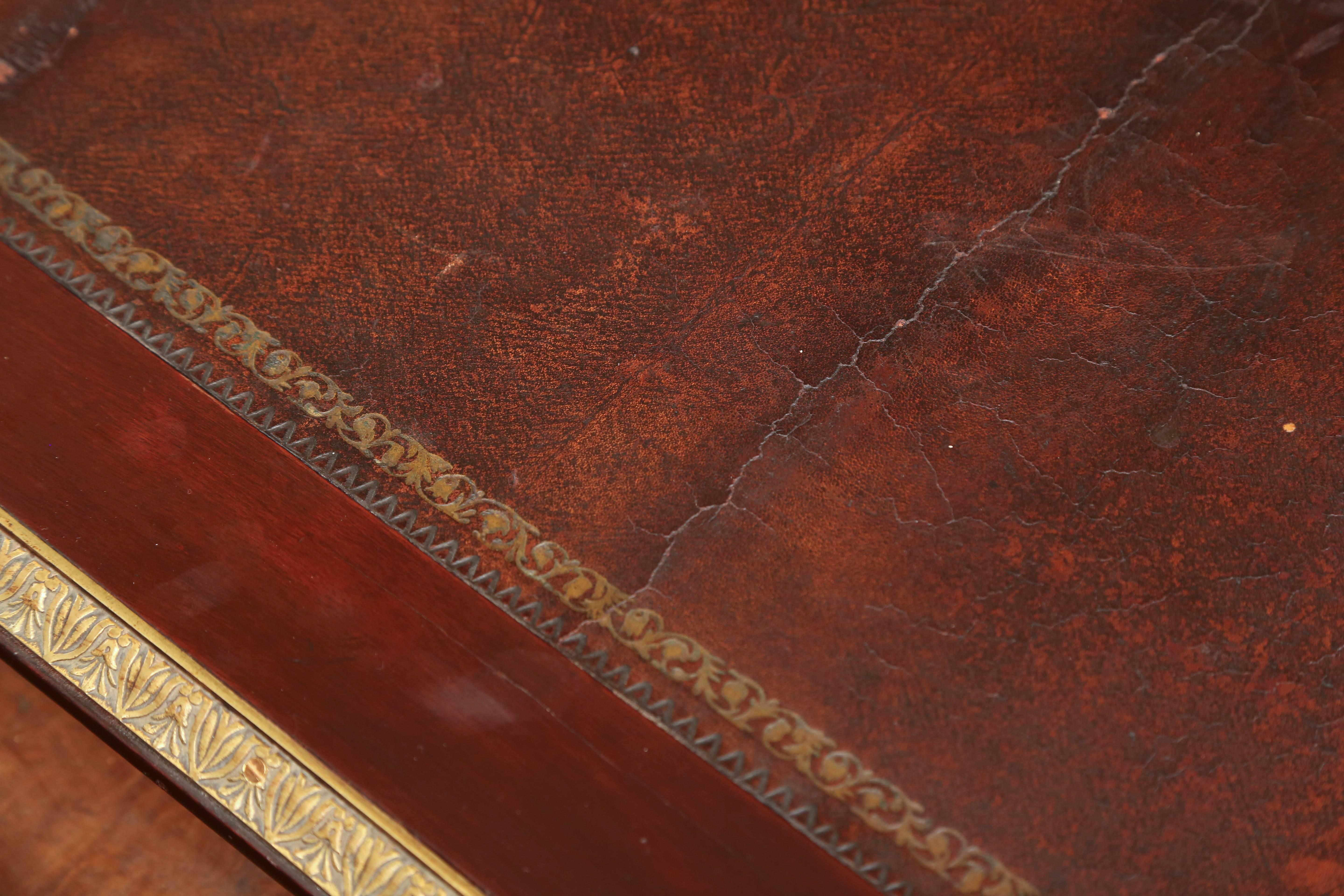 Superb 19th Century French Mahogany Empire Partners Desk 3