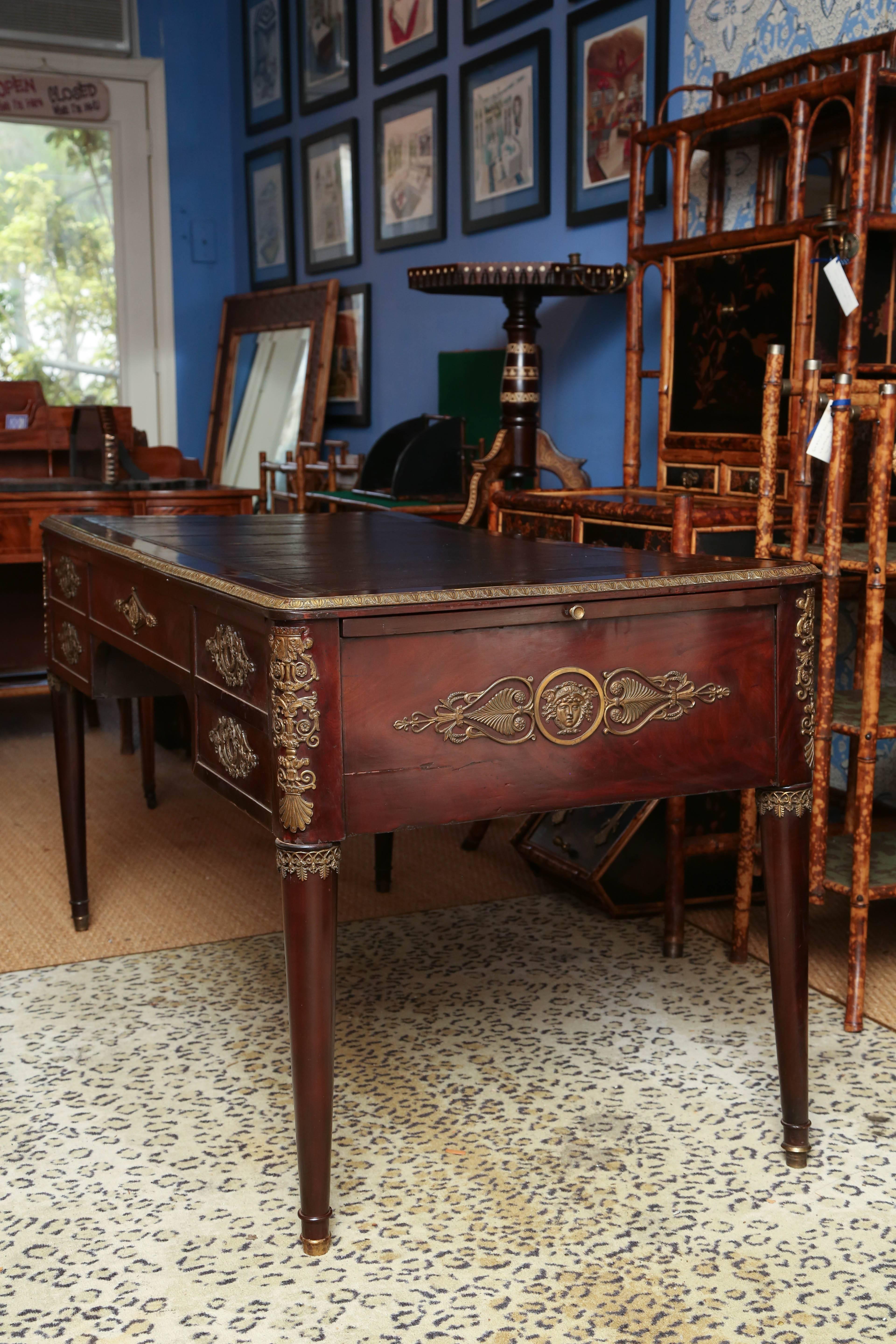 Superb 19th Century French Mahogany Empire Partners Desk 4