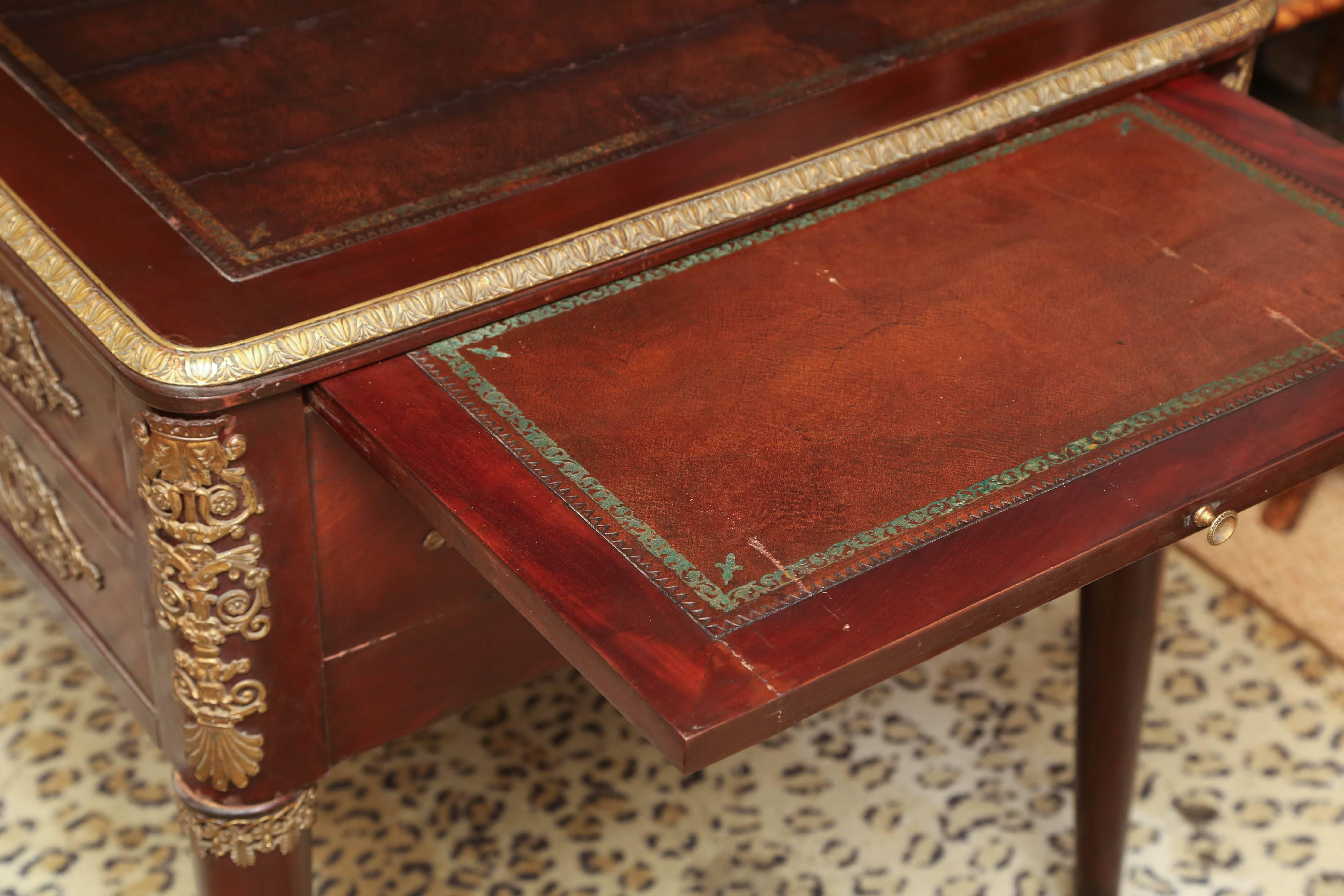 Superb 19th Century French Mahogany Empire Partners Desk 5