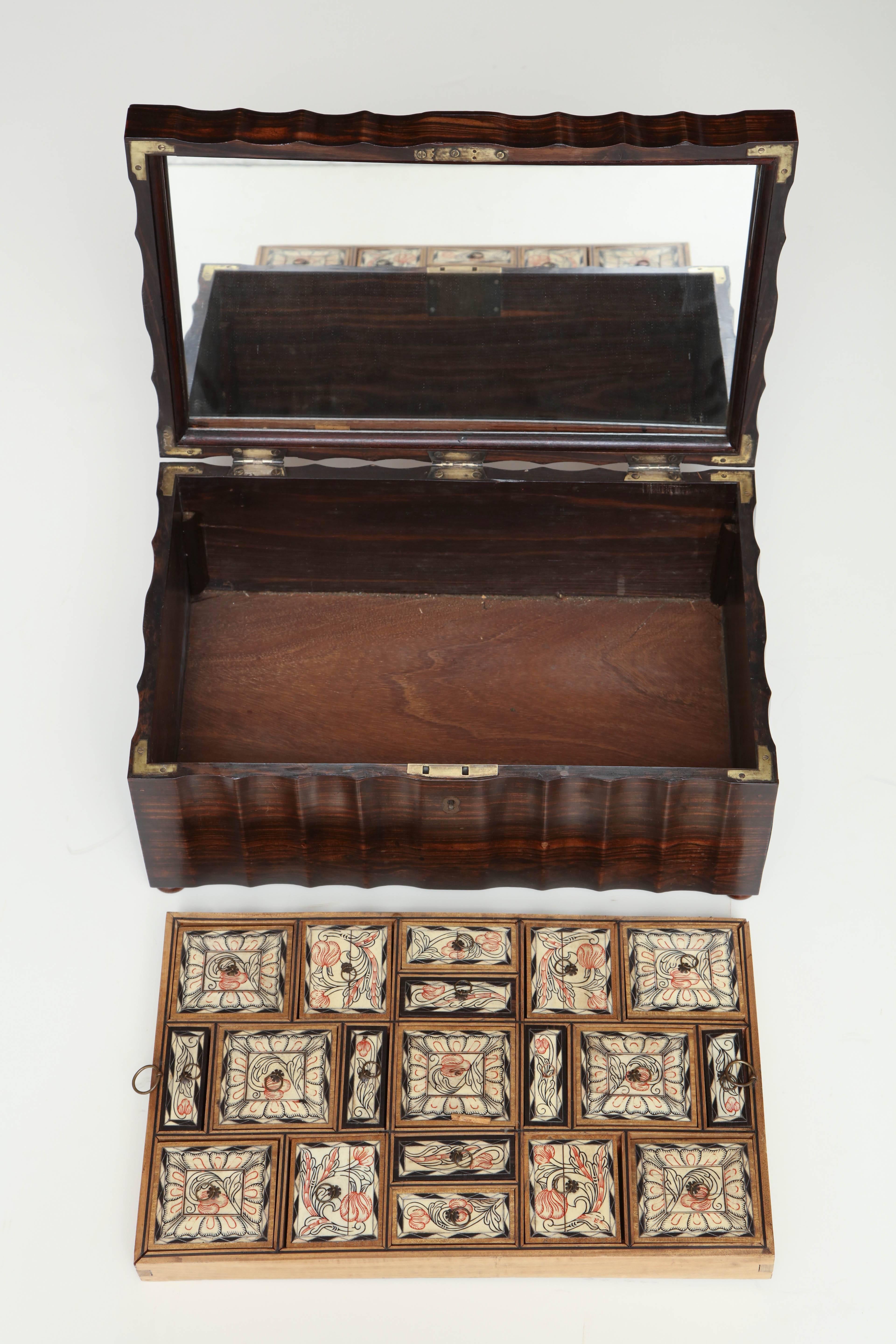 Early 19th Century Anglo-Indian, Coramandel Box with Fitted Interior 5