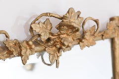 Antique Grapevine Motif Carved Frame Mirror Found in France