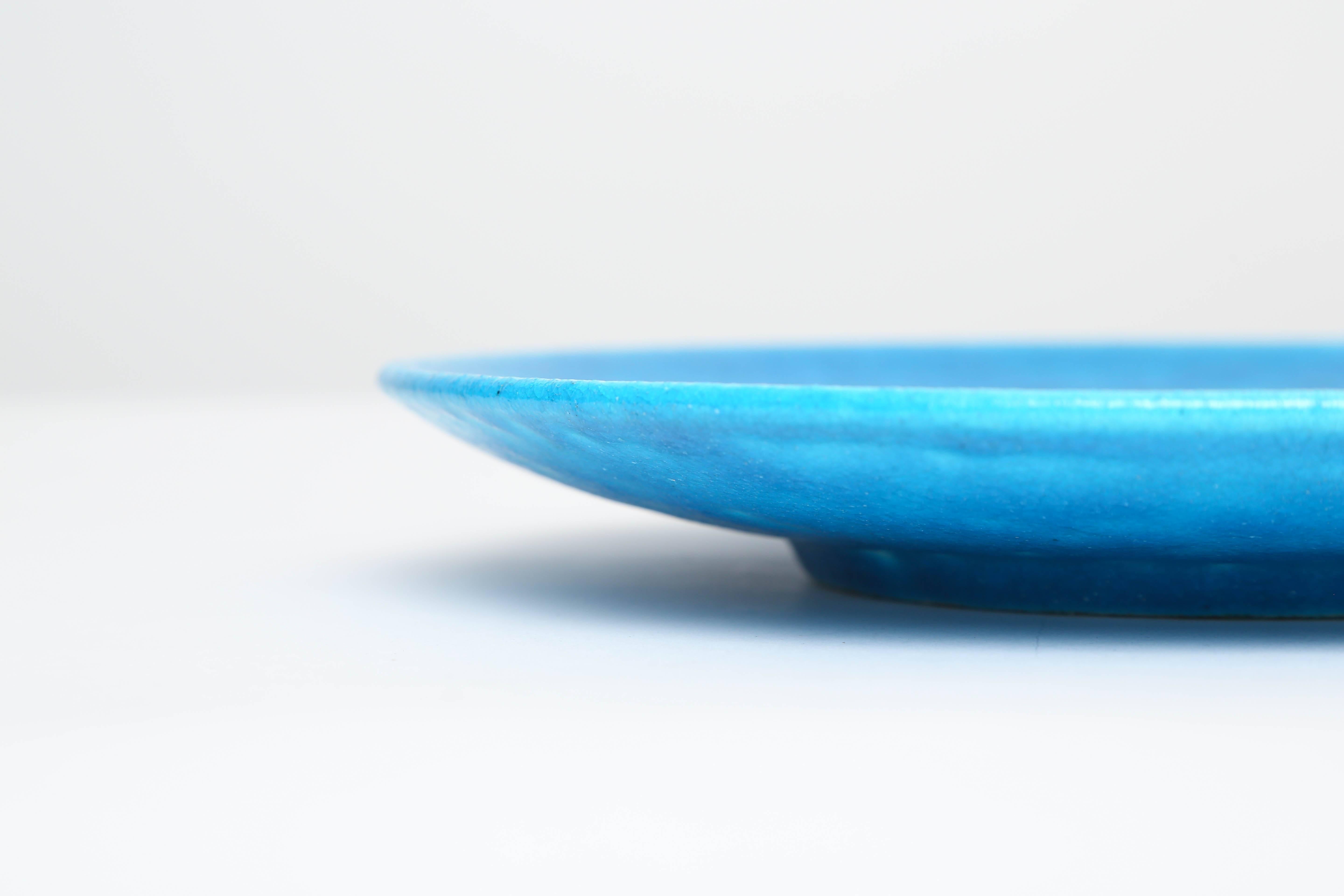 Mid-20th Century Turquoise Blue Faience Charger by Raoul Lachenal, French, 1930