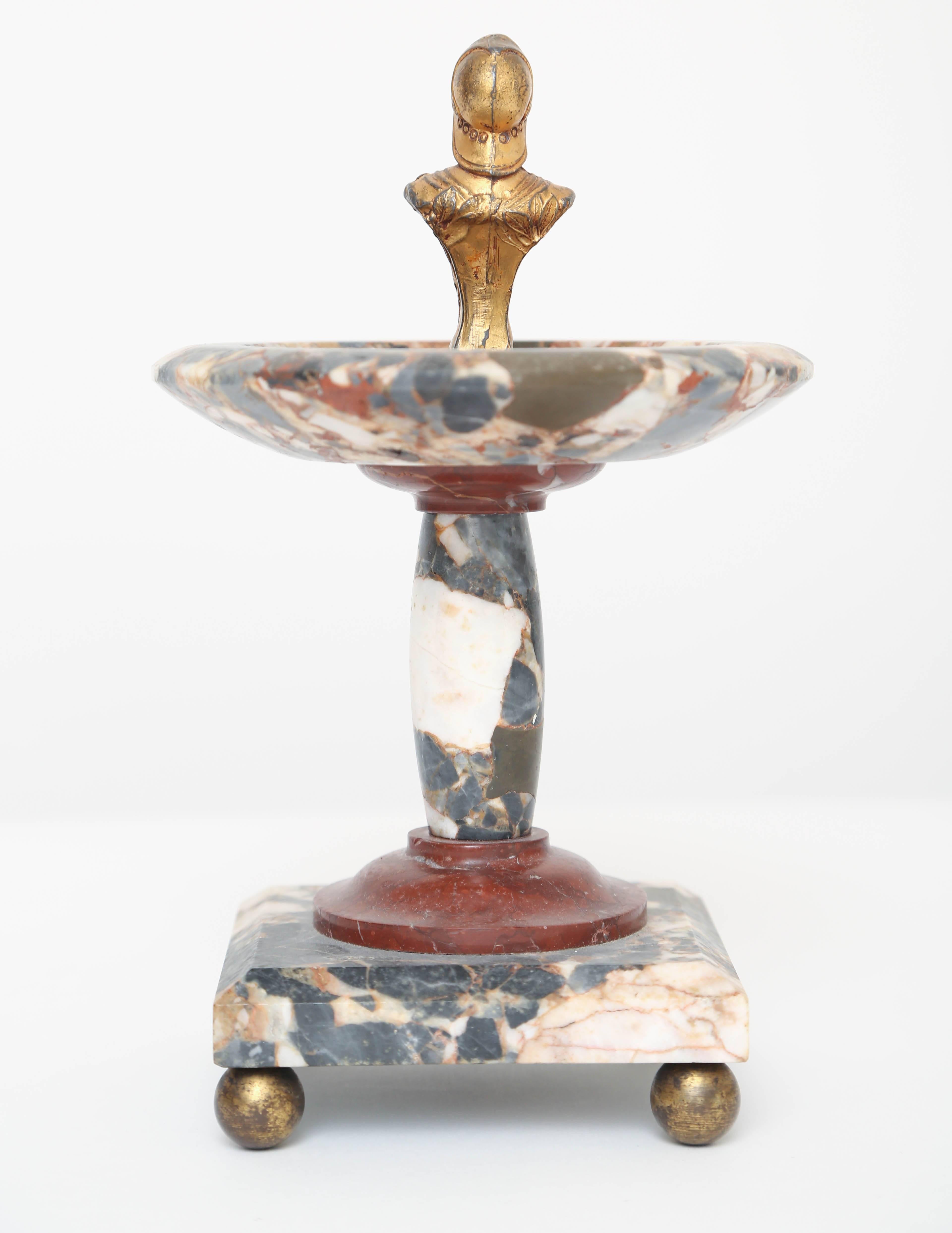 Gilt Marble Tazza with bust of Joan of Arc, French, 19th c.