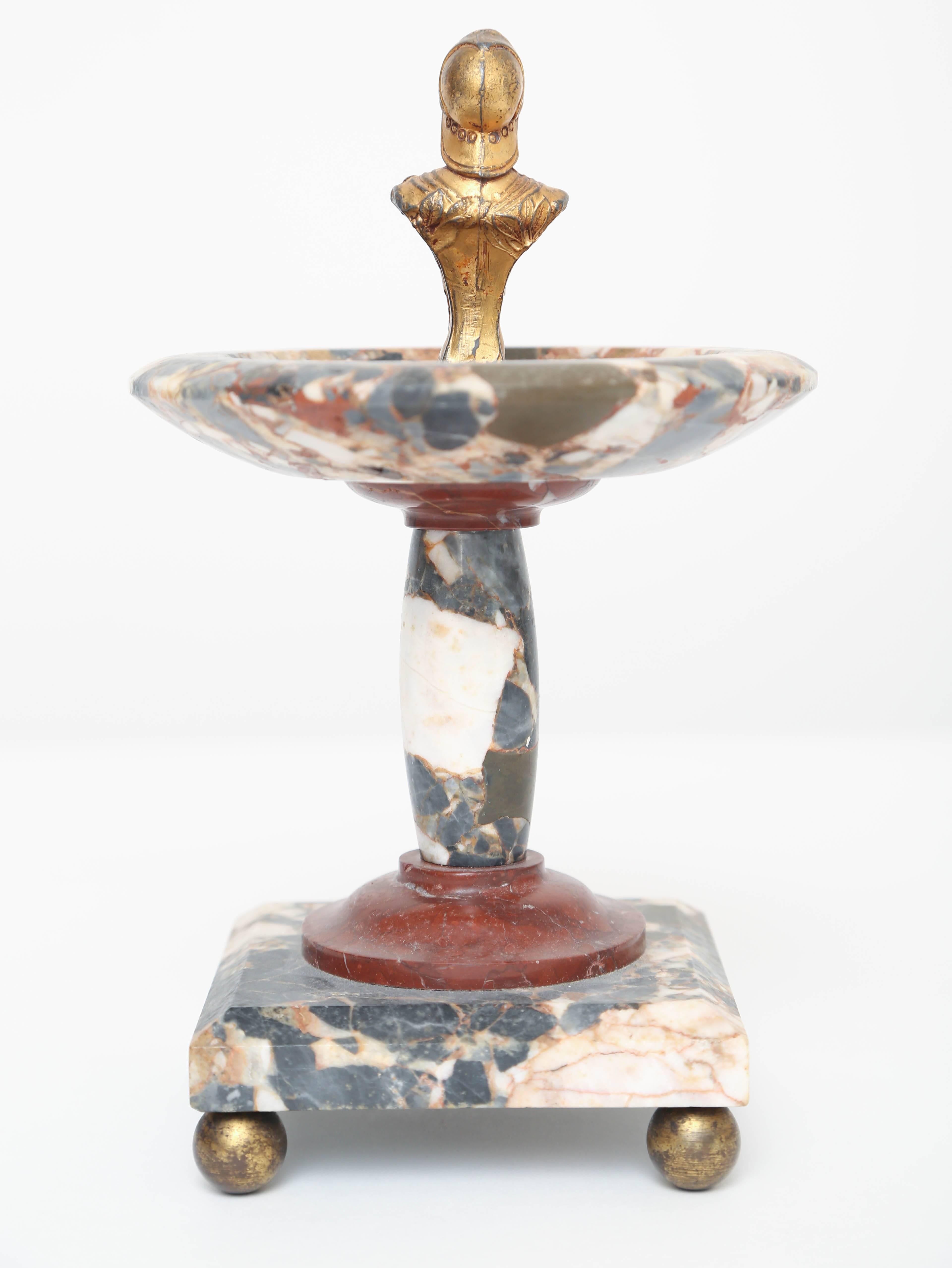Bronze Marble Tazza with bust of Joan of Arc, French, 19th c.