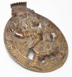 Bronze and Copper Alloy Roundel of Hanuman, the Hindu Monkey God