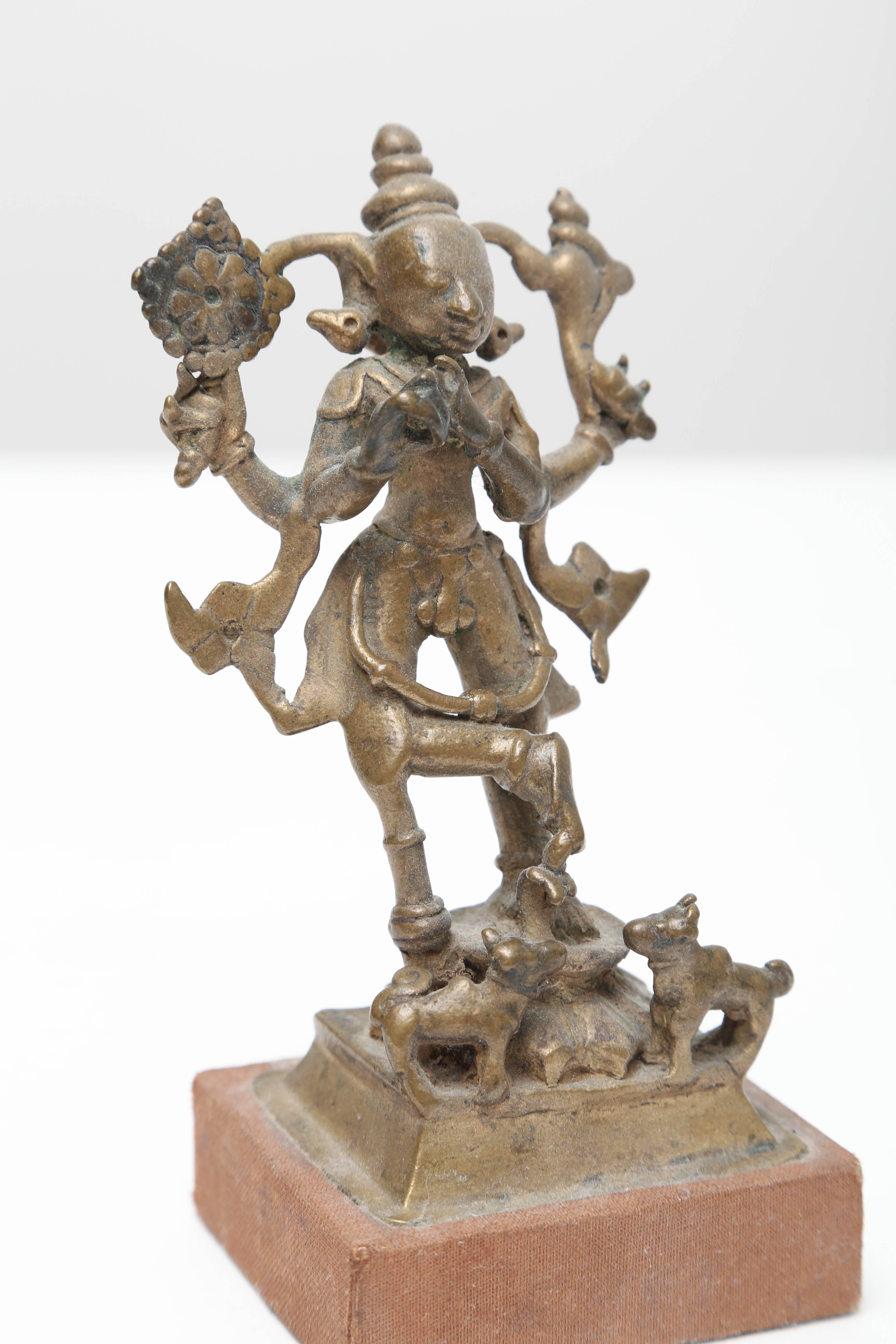 Calco Figura di Venugopala in ottone dell'India orientale, XVII-XVIII secolo in vendita