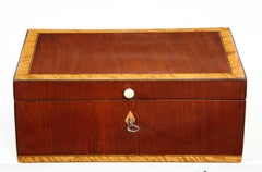 Swedish Karl Johan Fruitwood Inlaid Mahogany Box, Early 19th Century