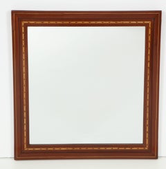 Danish Fruitwood Inlaid Mahogany Mirror, circa 1910
