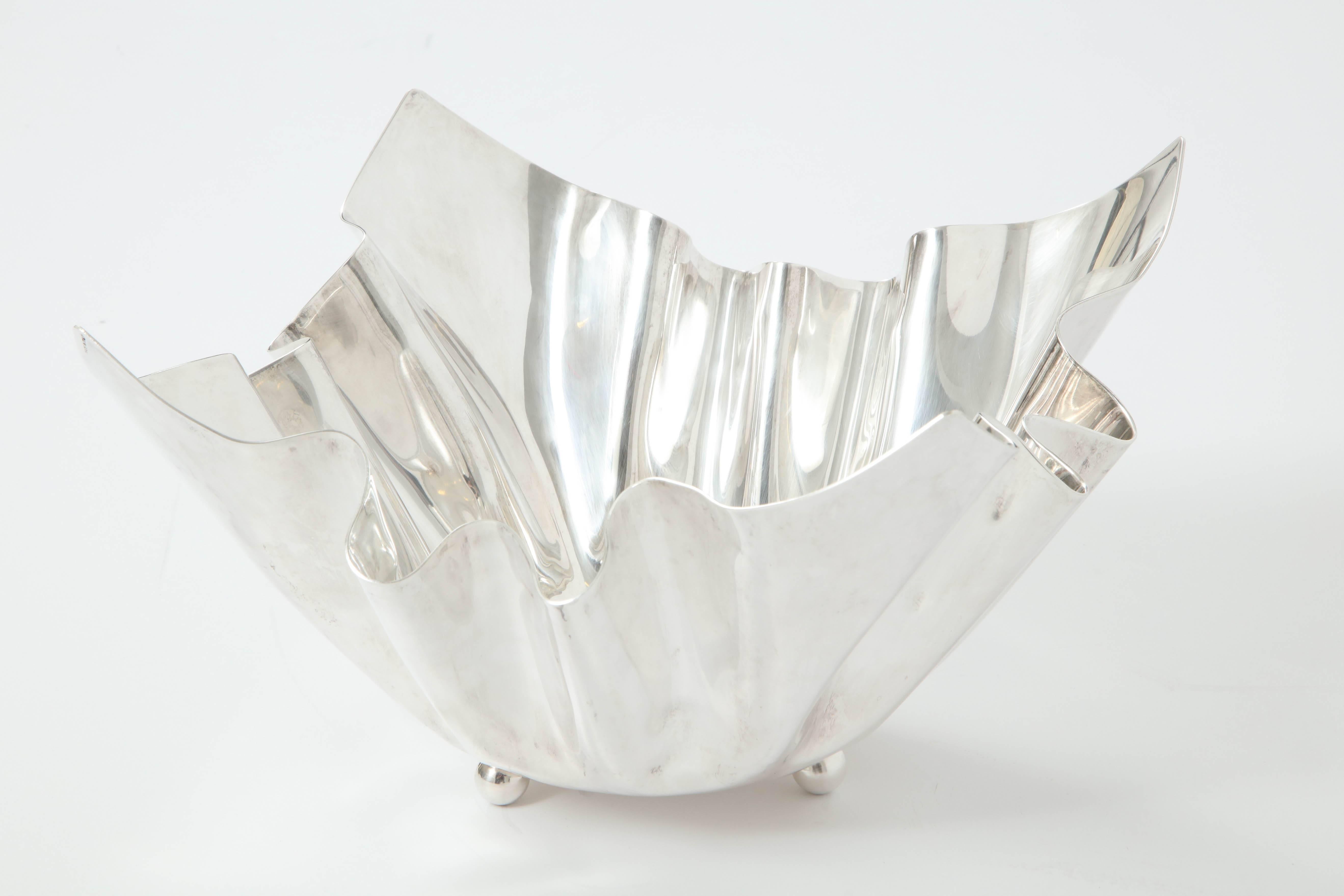 Italian Silver Plate Handkerchief Bowl 3