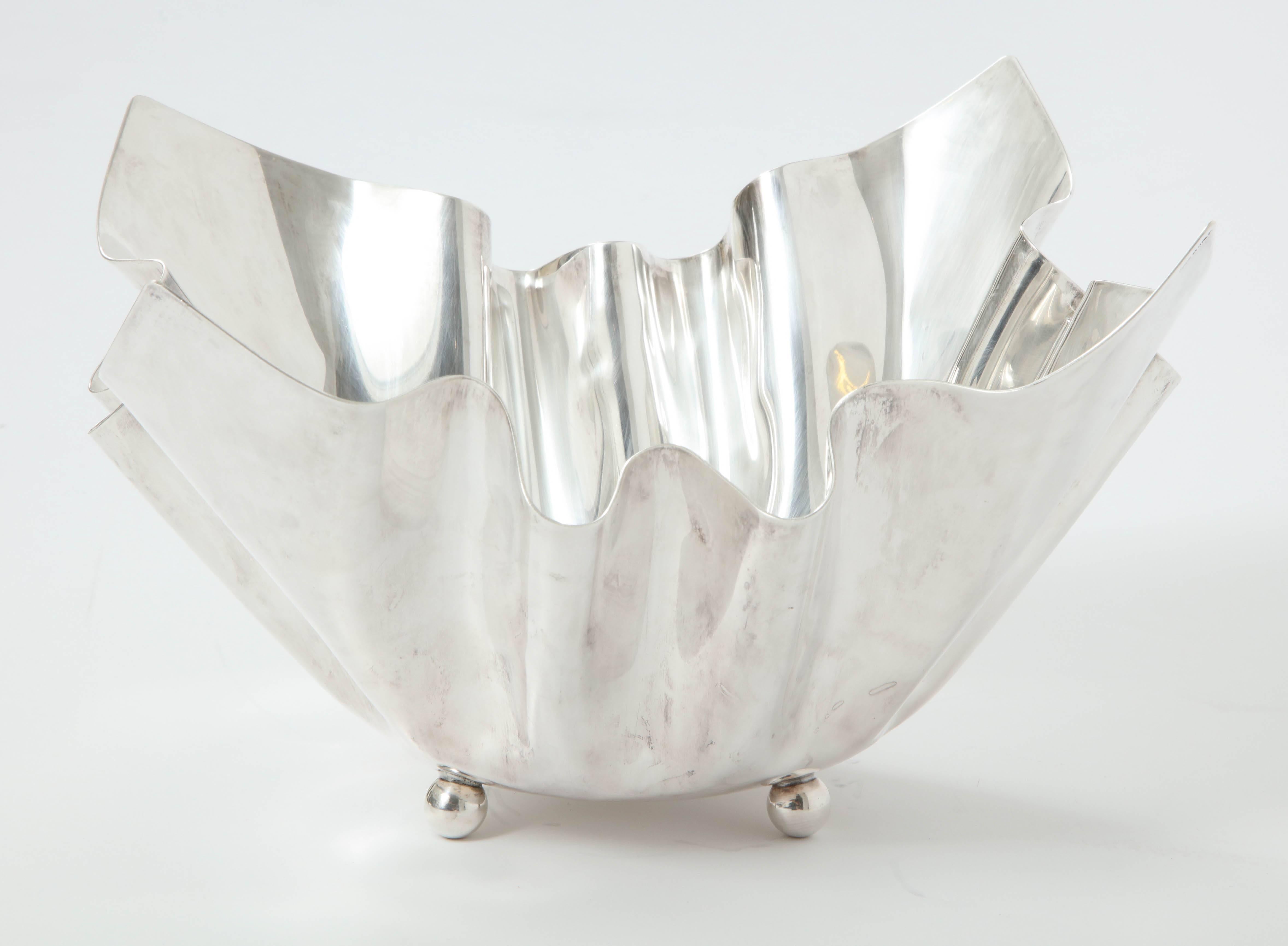Italian Silver Plate Handkerchief Bowl 2
