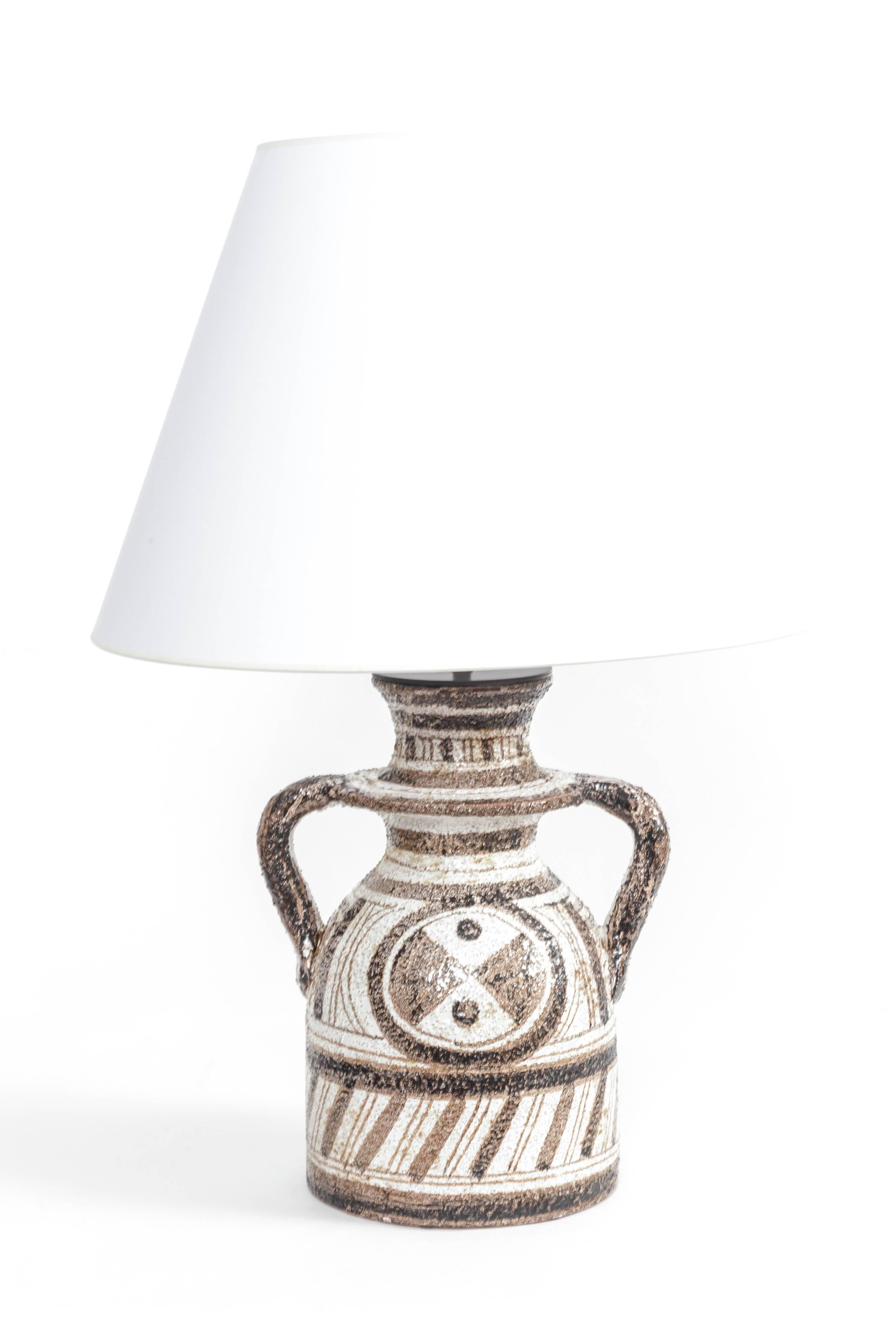 Mid-20th Century Rosenthal Netter Graphic Textured Table Lamp