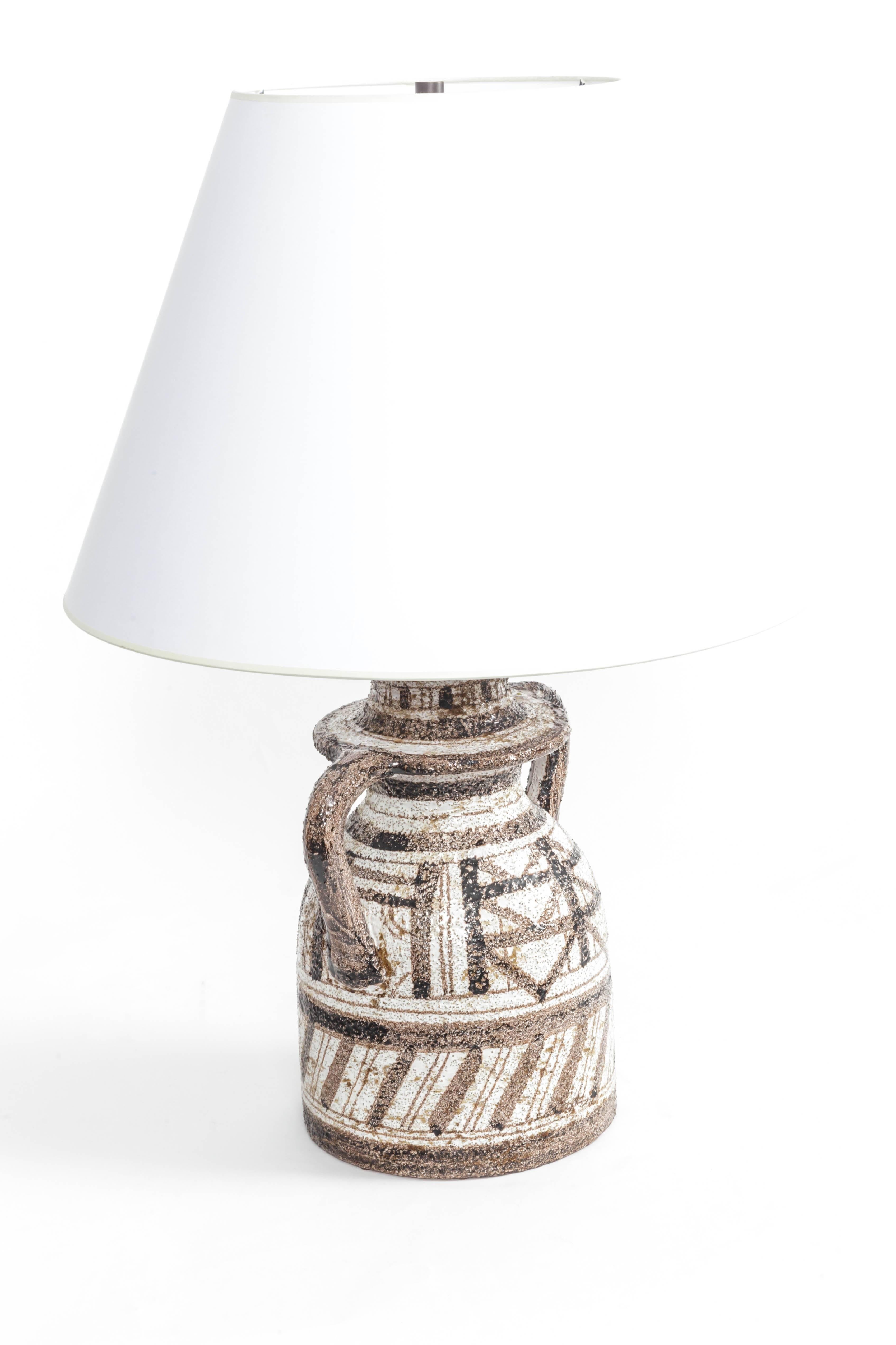 Hand-Painted Rosenthal Netter Graphic Textured Table Lamp