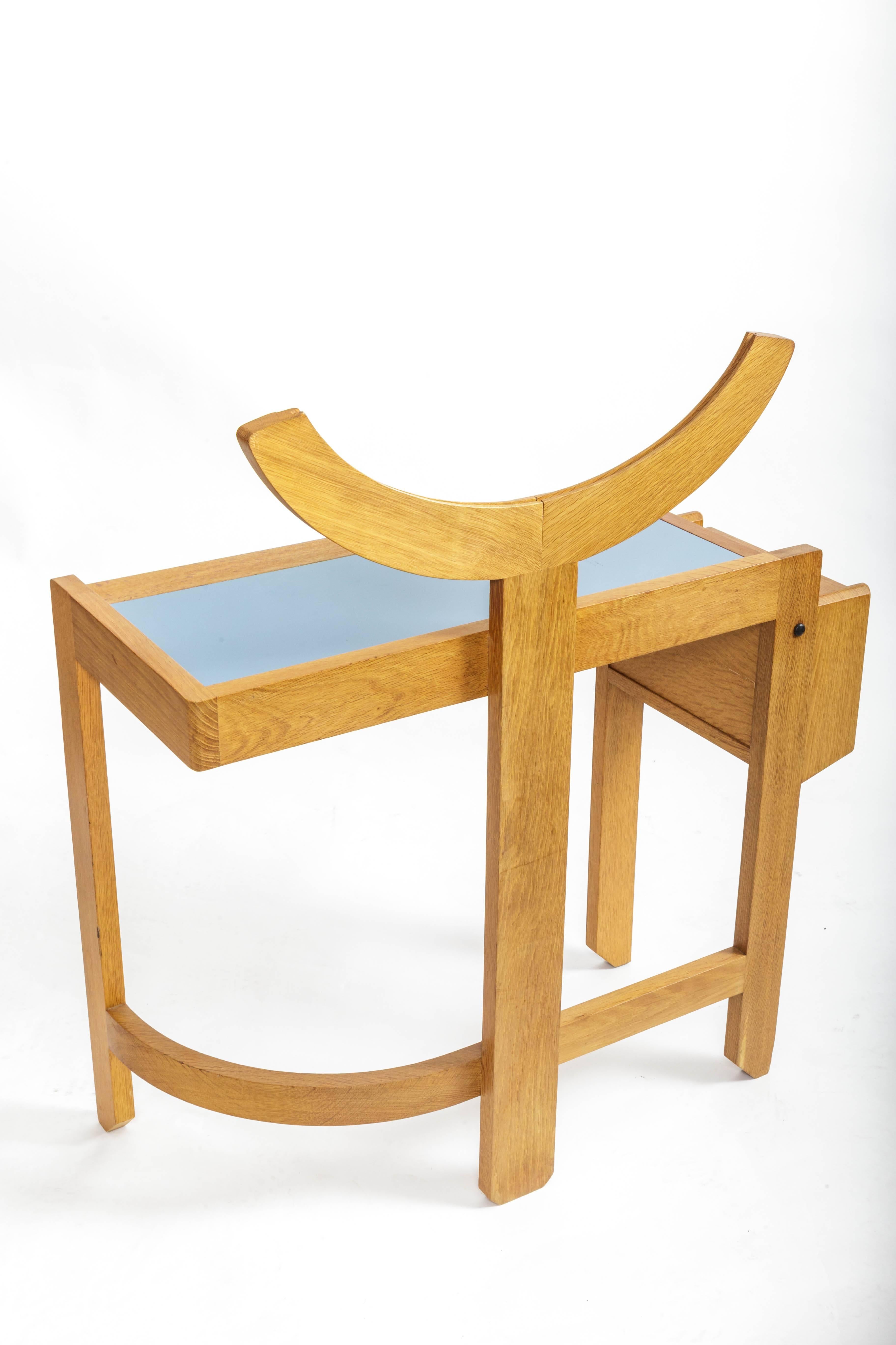 Oak Vanity Table by Guillerme et Chambron 2