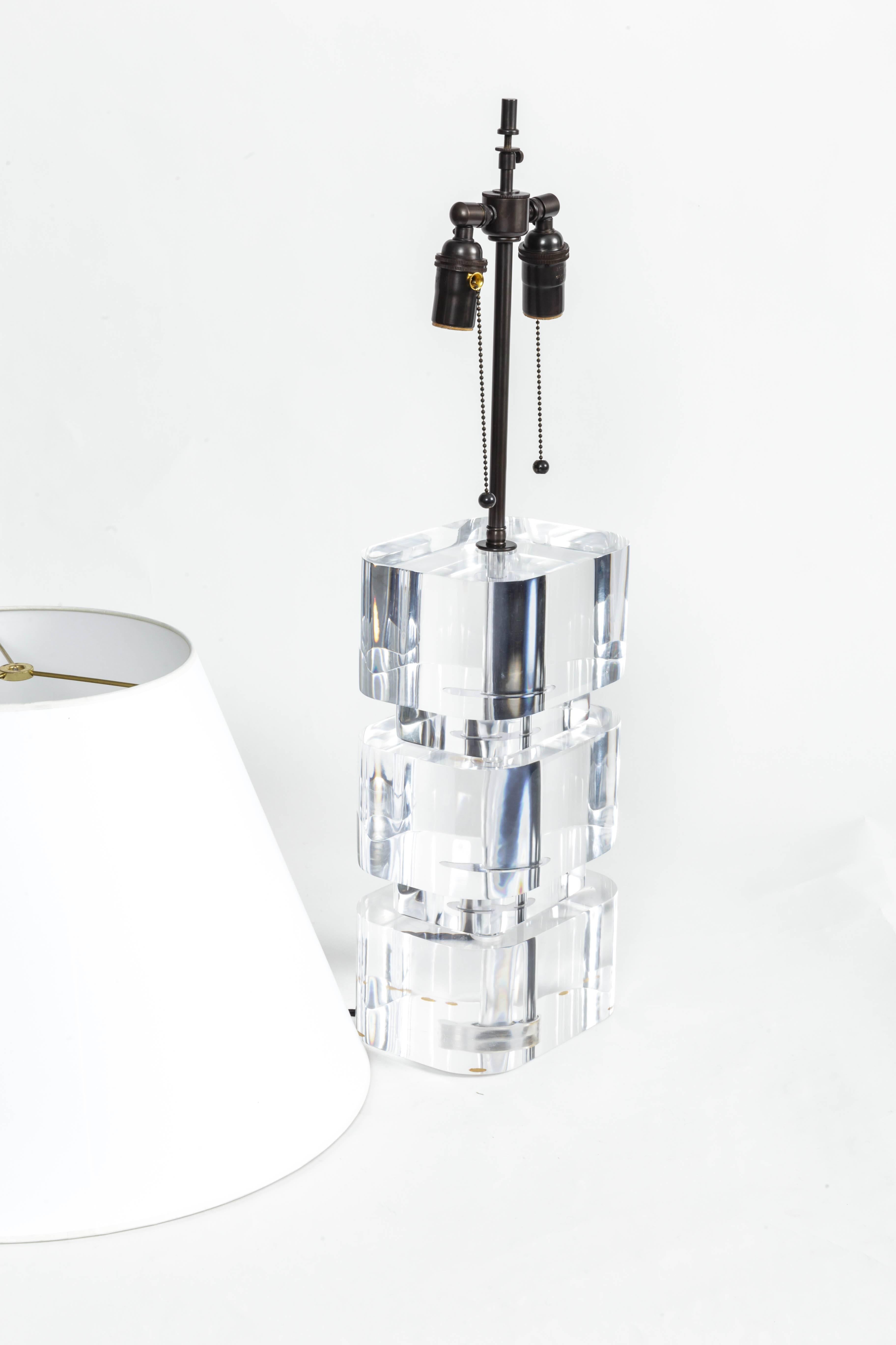 Liquid Lucite Column Table Lamp 1