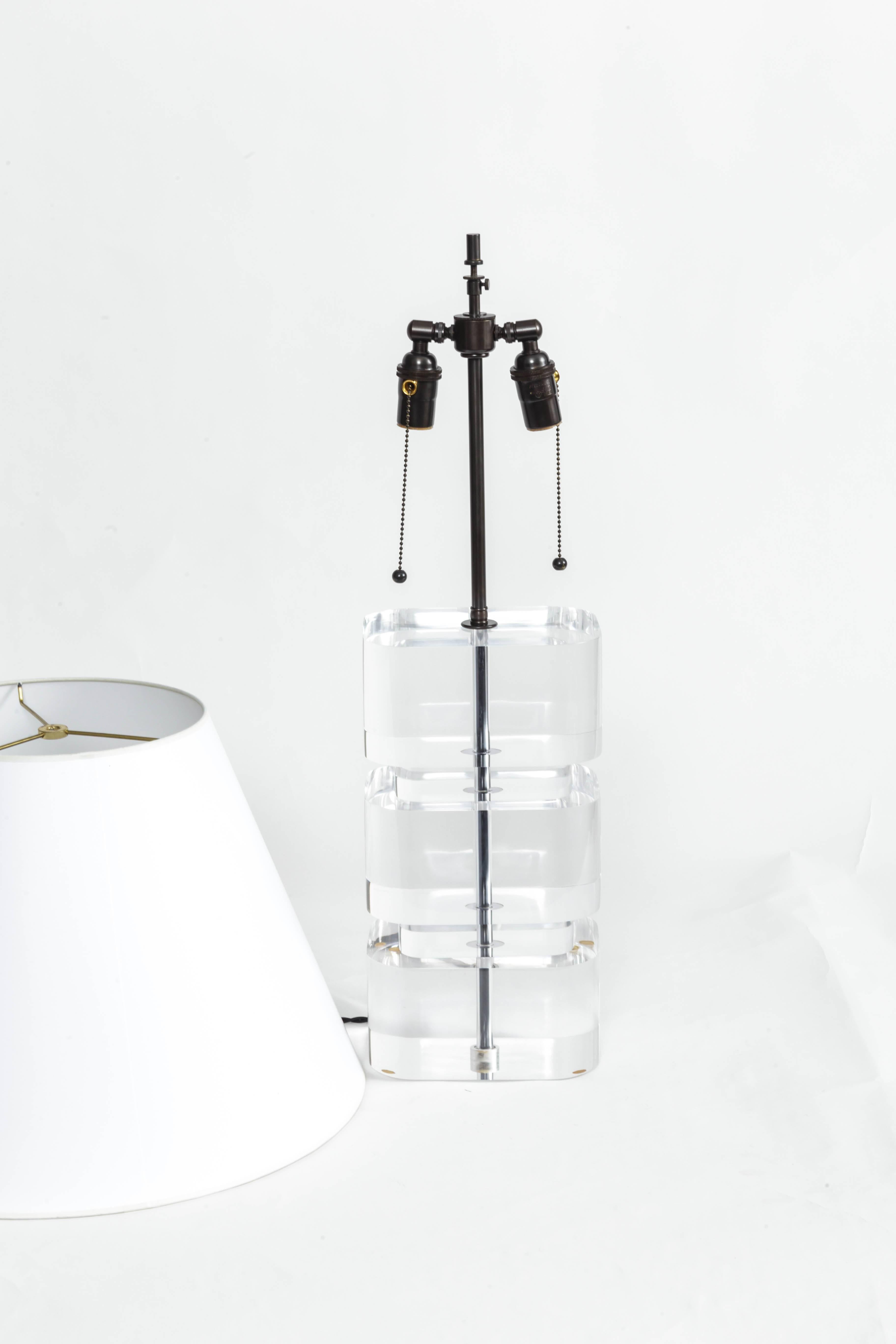 Liquid Lucite Column Table Lamp 3