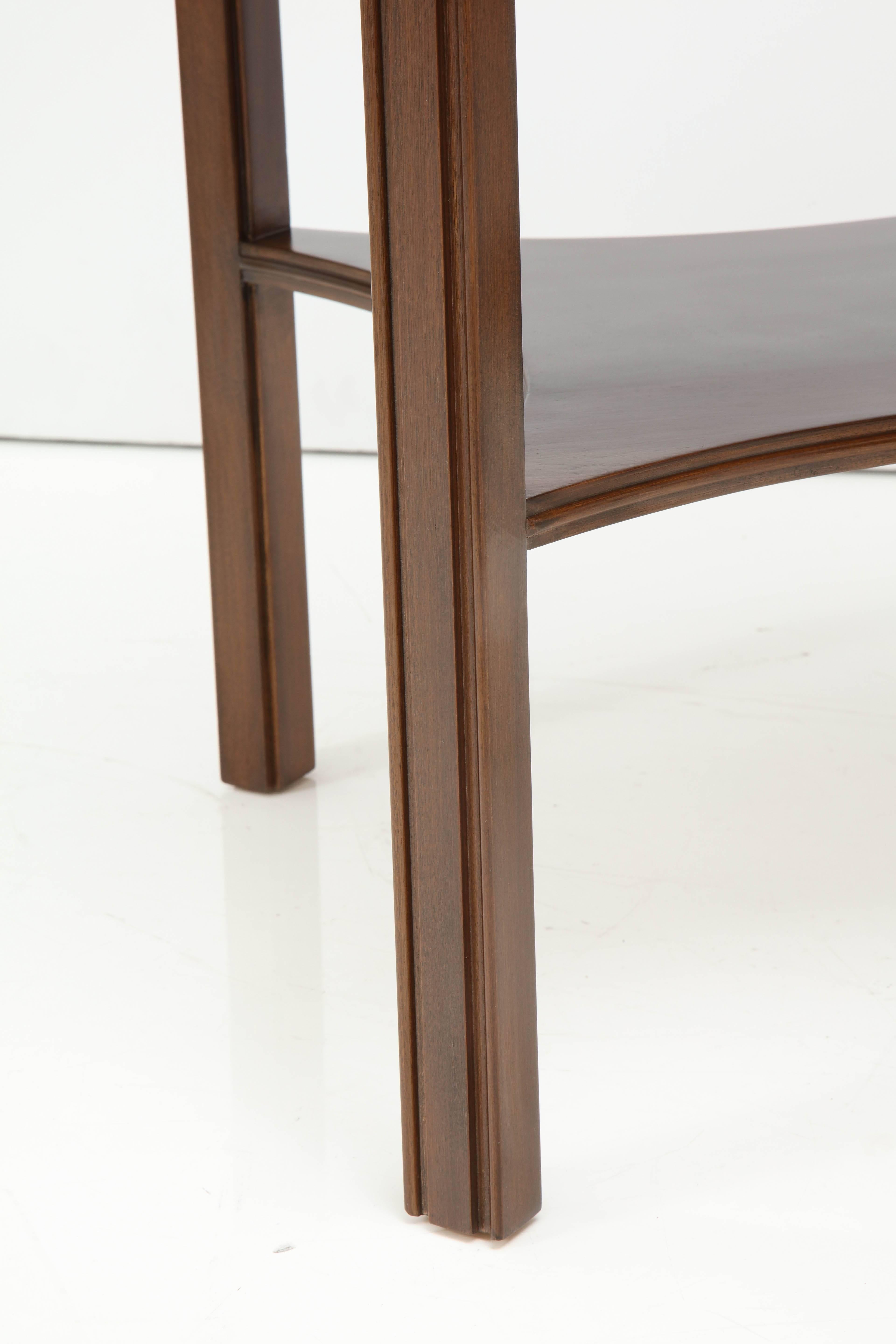 Tommi Parzinger Walnut Side Table In Excellent Condition In New York, NY