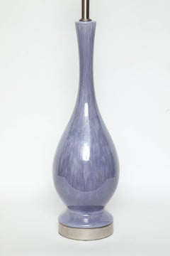 Midcentury Lilac Glazed Lamps