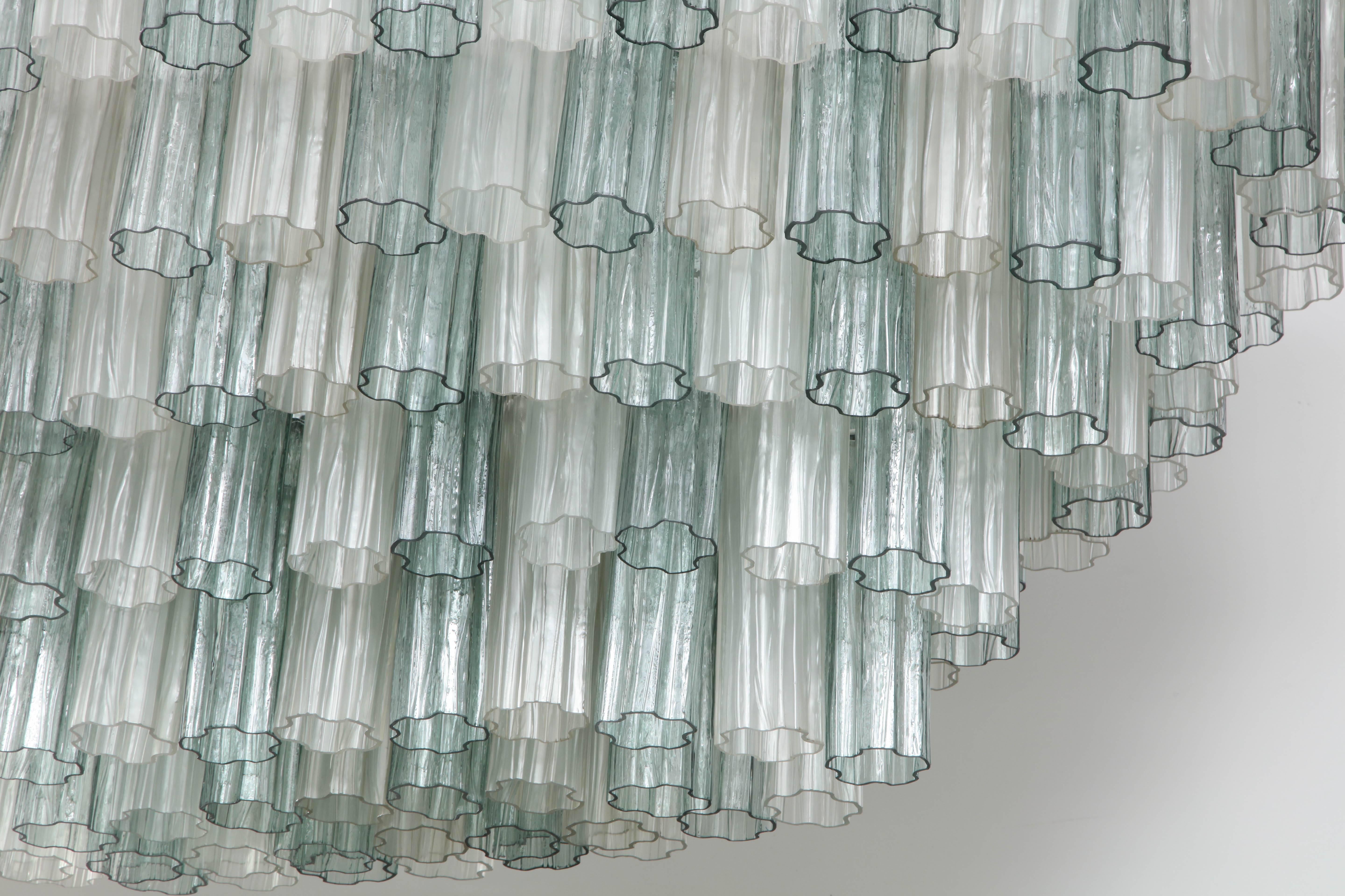 Blown Glass  Oval Shaped Murano Glass Chandelier