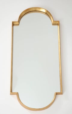 Mirrors, Pair of Tall Gold Leaf Mirrors, Designed by Area ID, Mid-Century Design