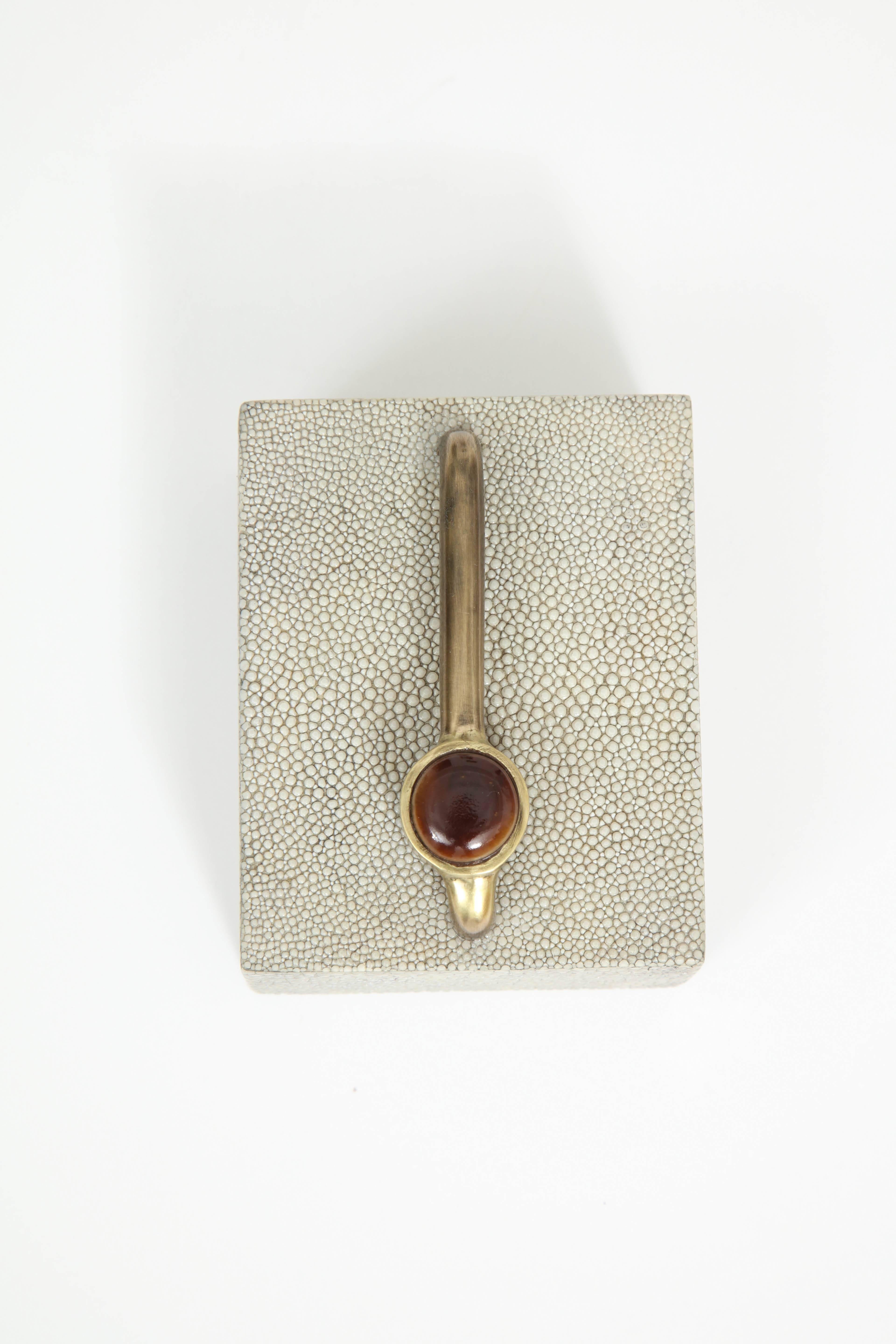Box, Shagreen with Bronze Details In Excellent Condition In New York, NY
