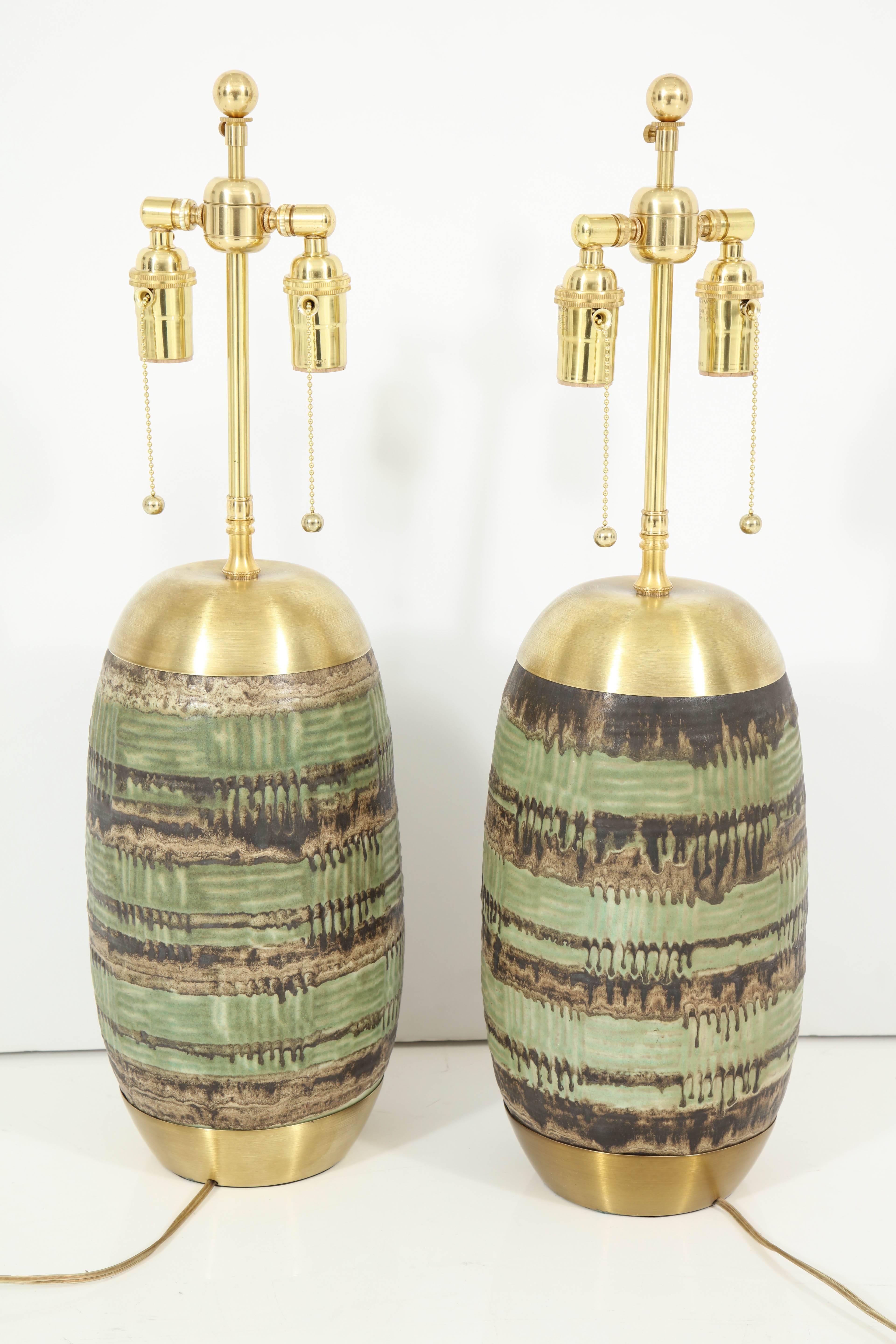 Pair of 1960s Italian Ceramic Lamps 6
