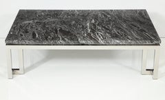 Polished chrome Greek Key Coffee Table