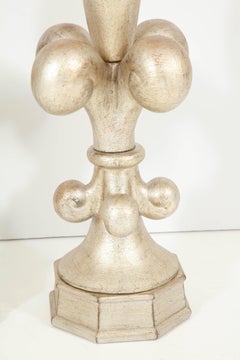 Spectacular Pair of Fleur-de-Lis Lamps by Marbro