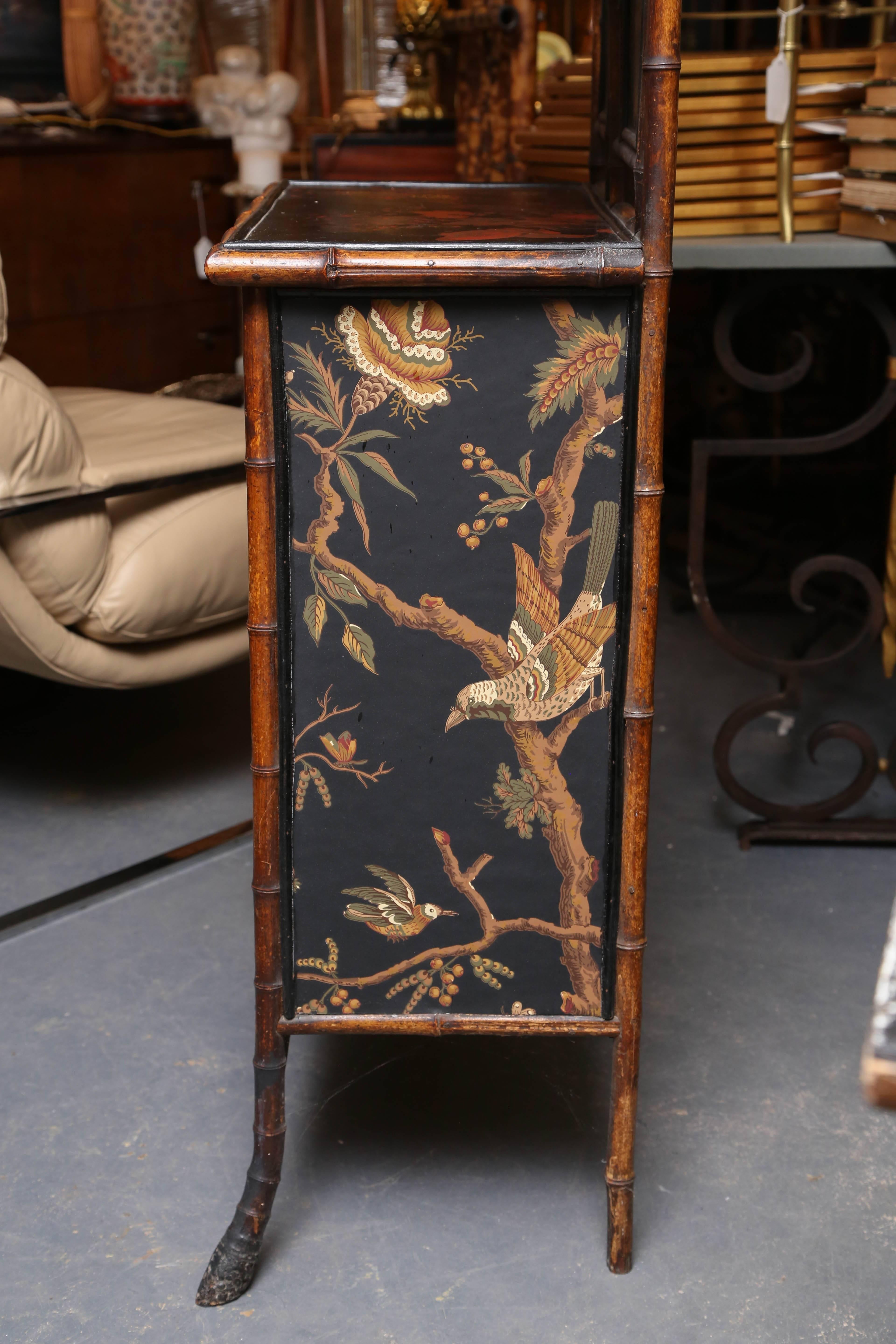 Superb 19th Century Chinoiserie English Bamboo Side Cabinet or Bookcase 5