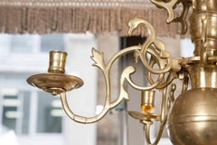 17th Century Period Dutch Brass Chandelier