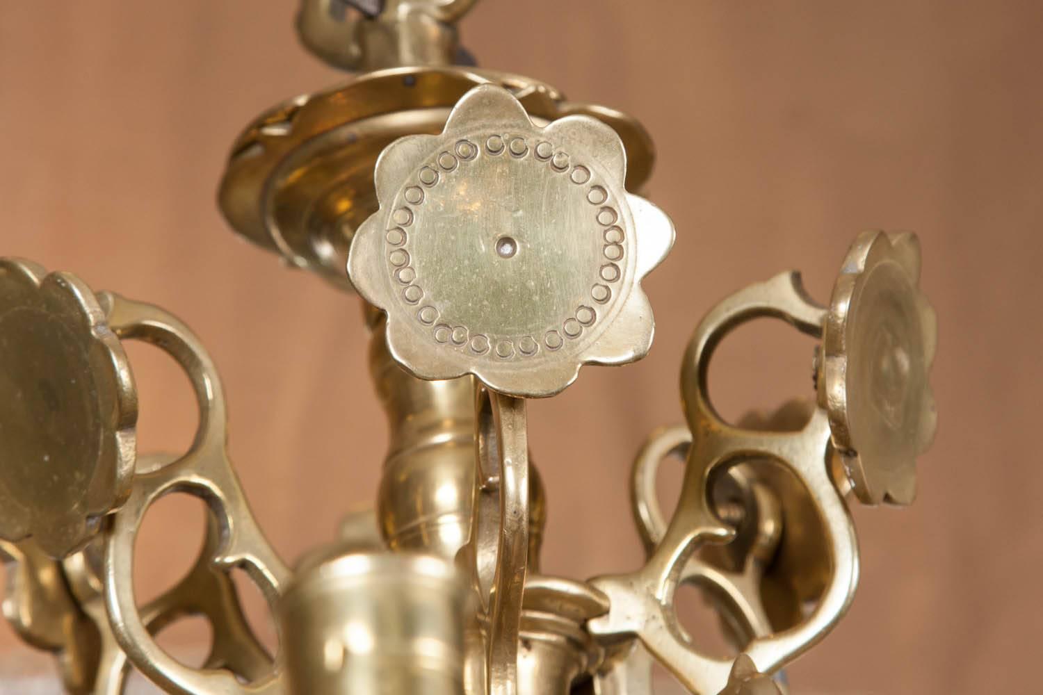 17th Century Period Dutch Brass Chandelier For Sale 1