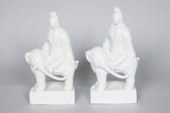 18th Century Pair of Blanc de Chine Guanyin Figure