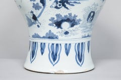 18th Century Dutch Delft Blue and White Vase as a Lamp